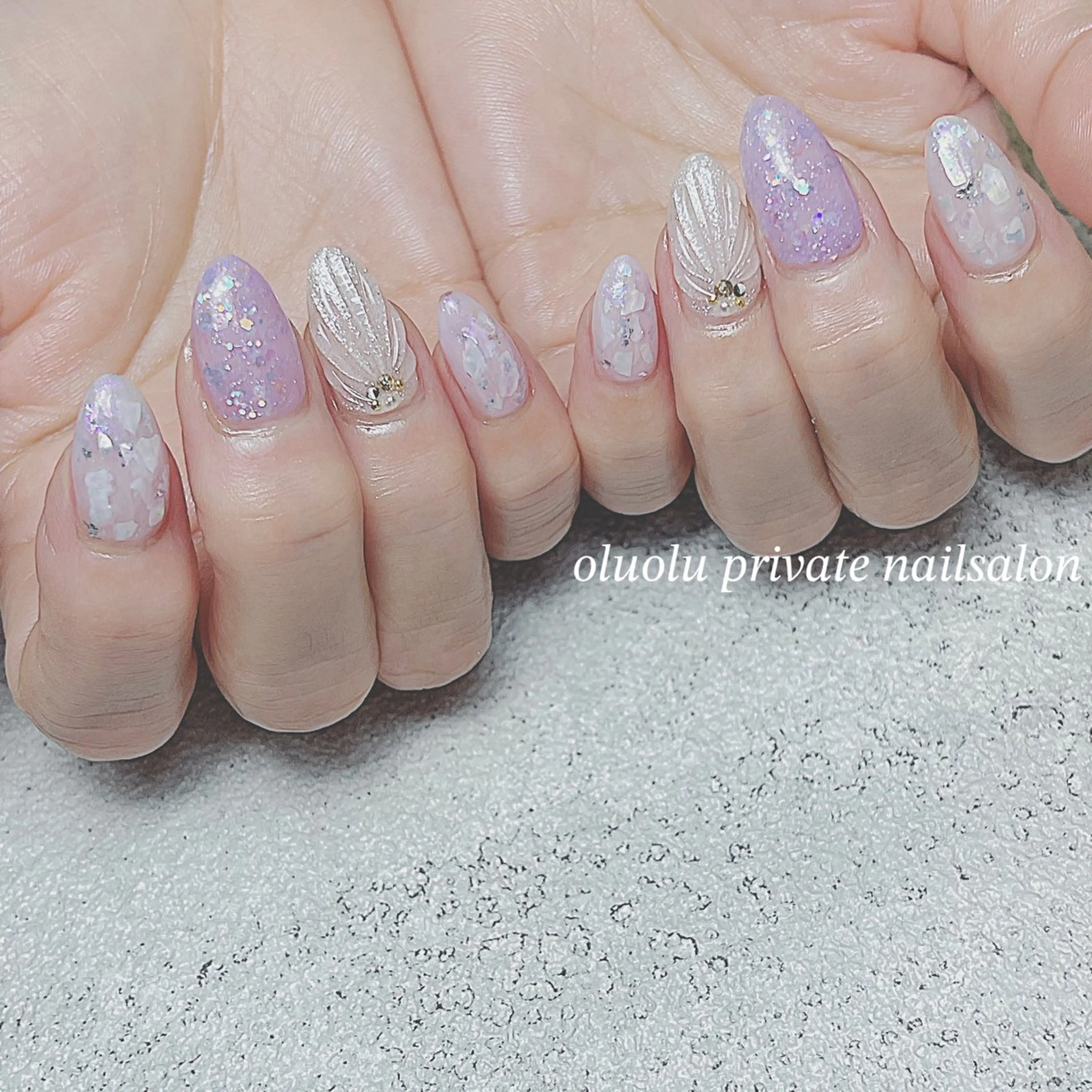 ネイル アートネイル フットネイル ニュアンスネイル 夏ネイル ハンドネイル 大村 紬華のネイルデザイン