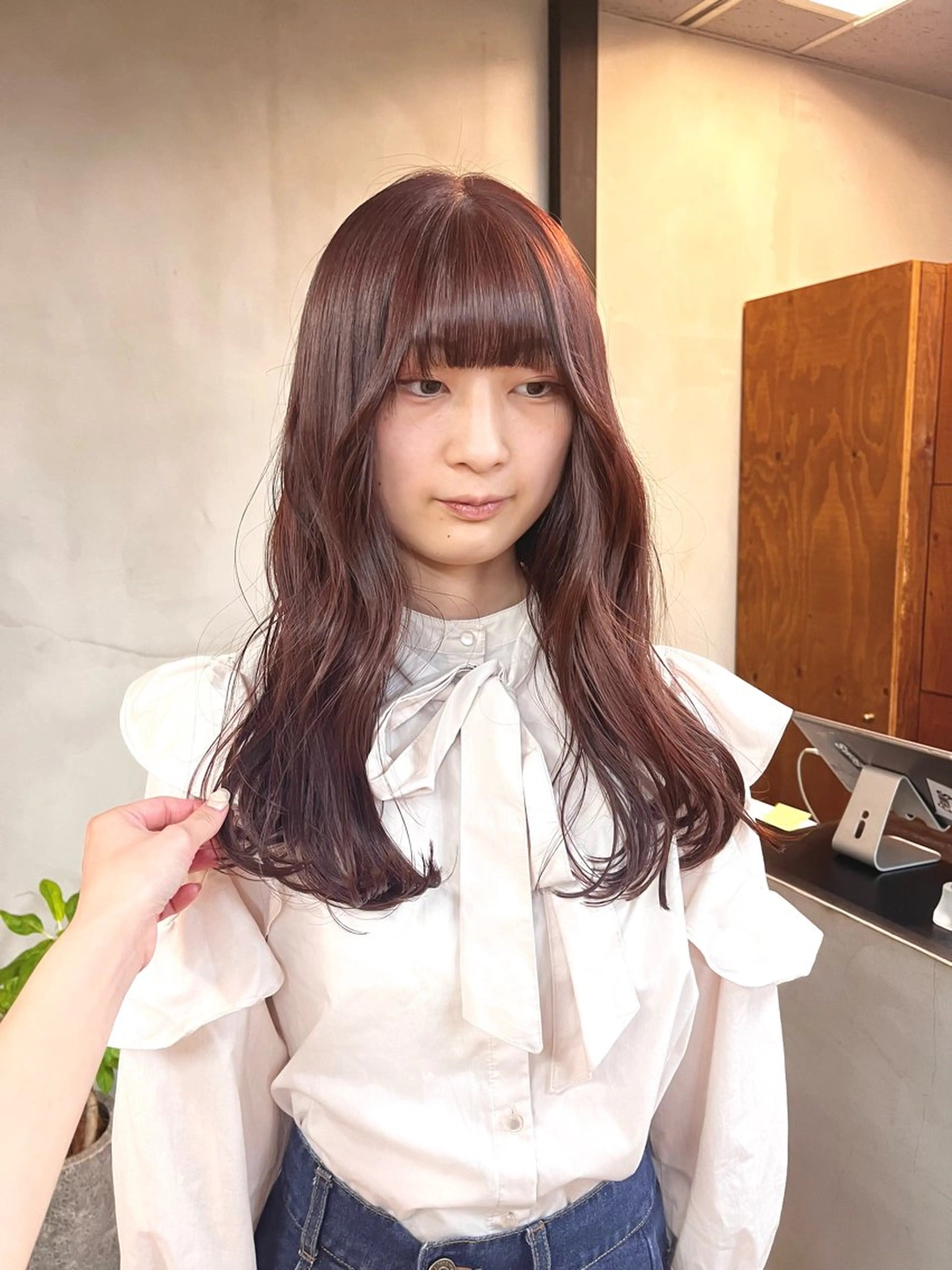 ロング カラー ヘアアレンジ ブリーチ ダブルカラー ブリーチなしカラー ena/ブリーチなし 透明感・レイヤー🎀のヘアスタイル