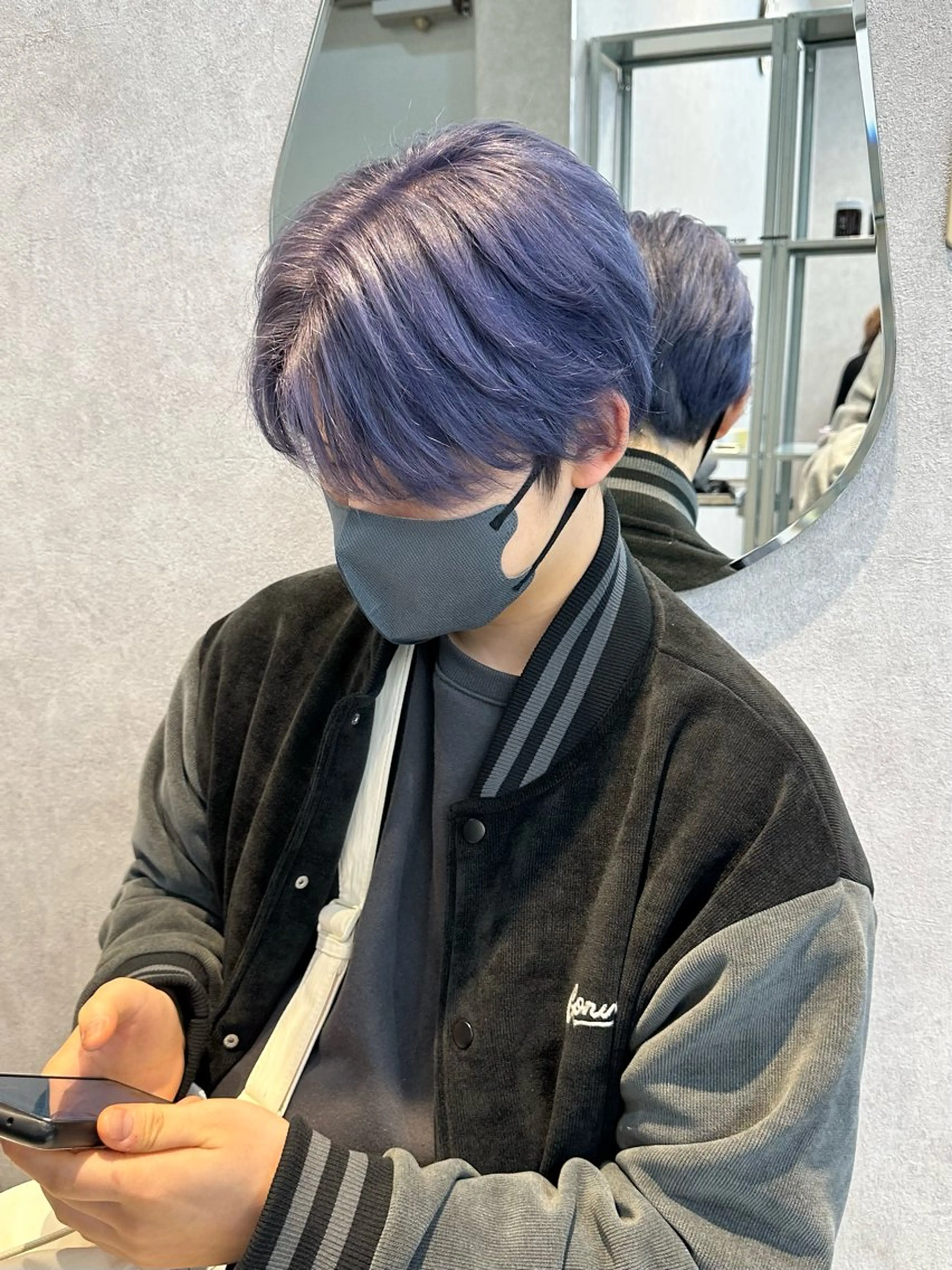 ★ハイトーンで韓国風にしたい方★メンズカット＋ブリーチダブルカラーの写真