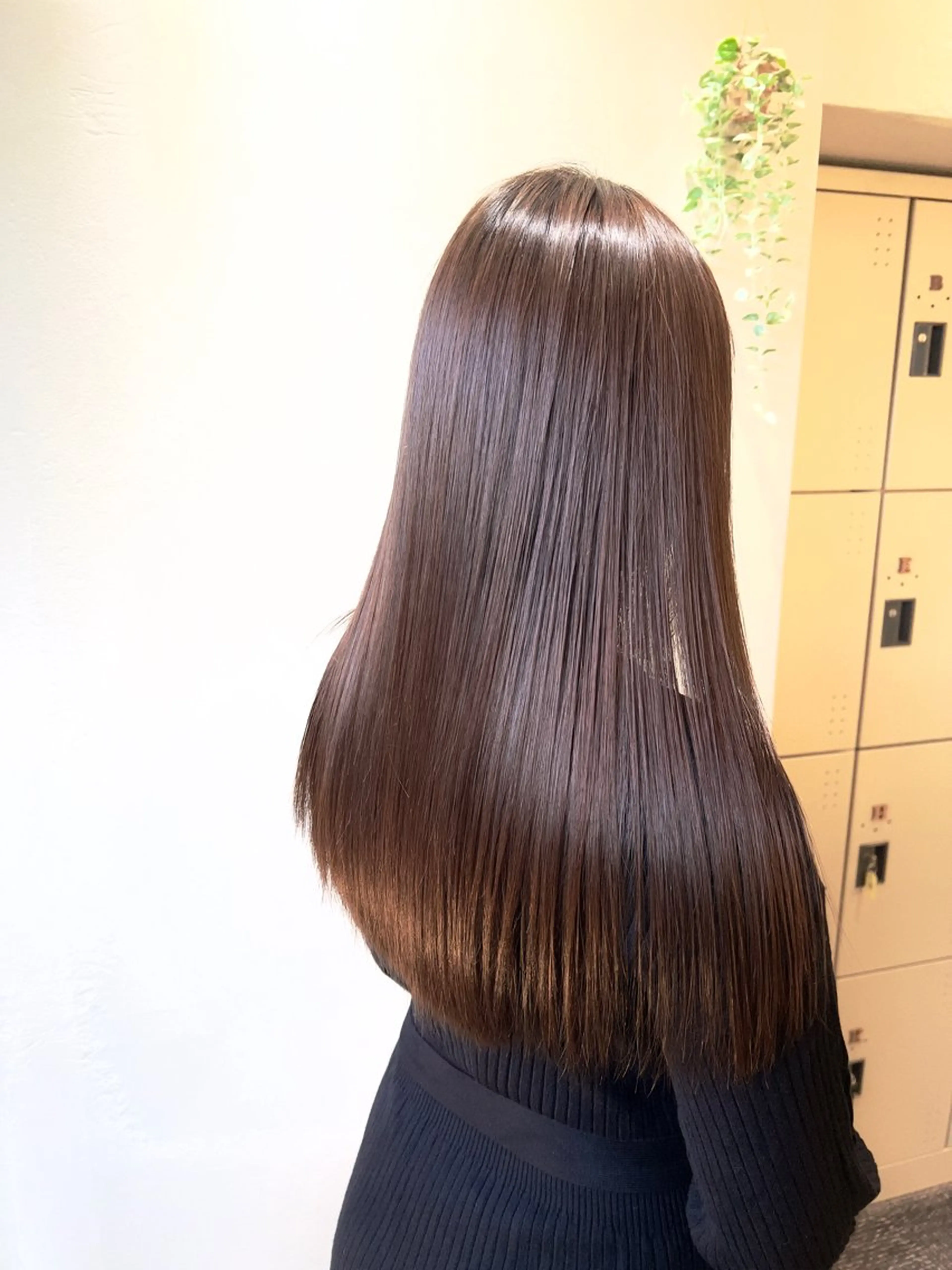 ロング パーマ 縮毛矯正/ レイヤー/ミディアムのヘアスタイル