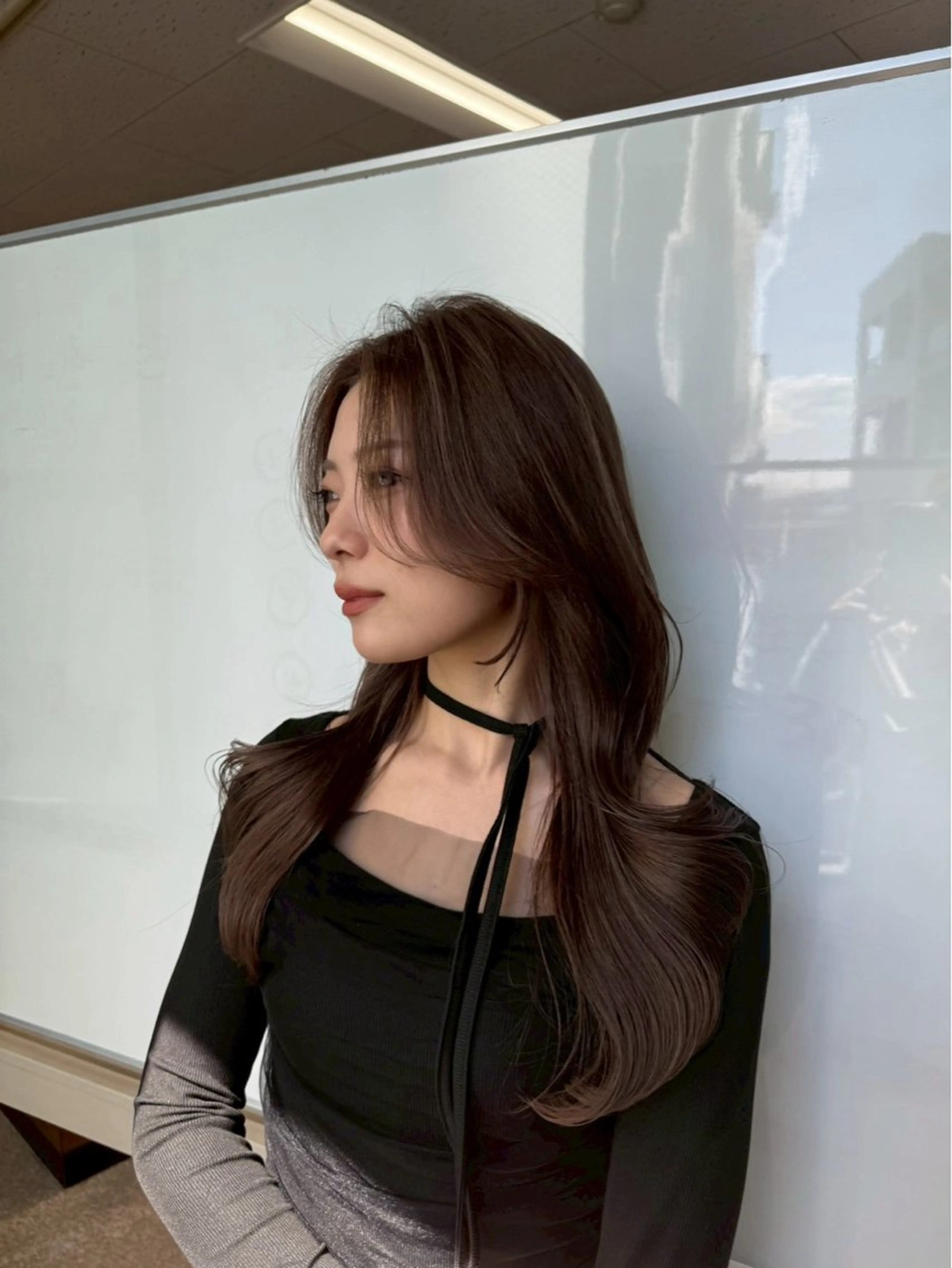 ロング カラー エクステ 艶髪×透明感カラー りなのヘアスタイル