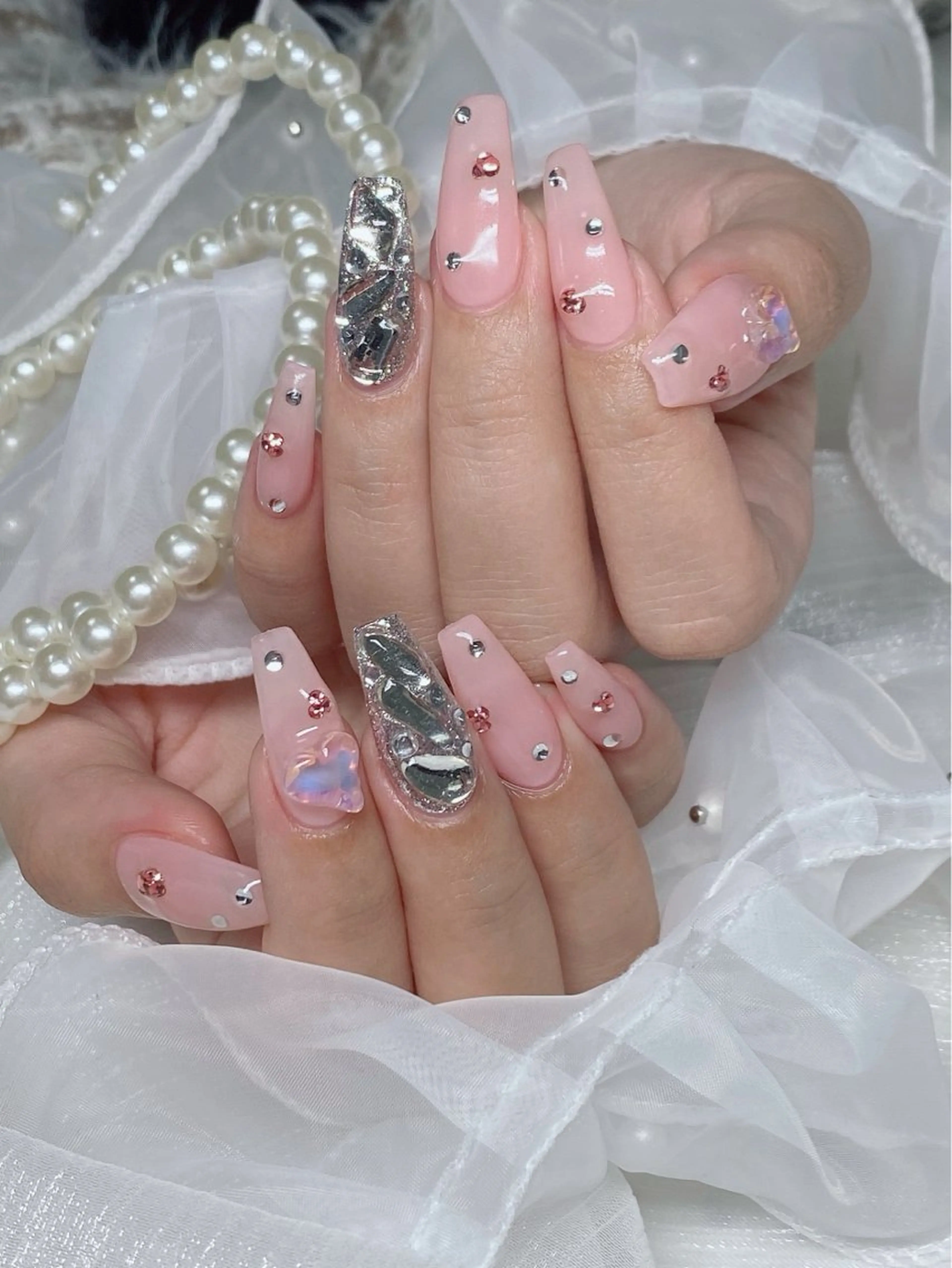 ネイル 長さ出し フットネイル ジェルネイル 韓国ネイル マグネットネイル ハンドネイル Nail Annのネイルデザイン