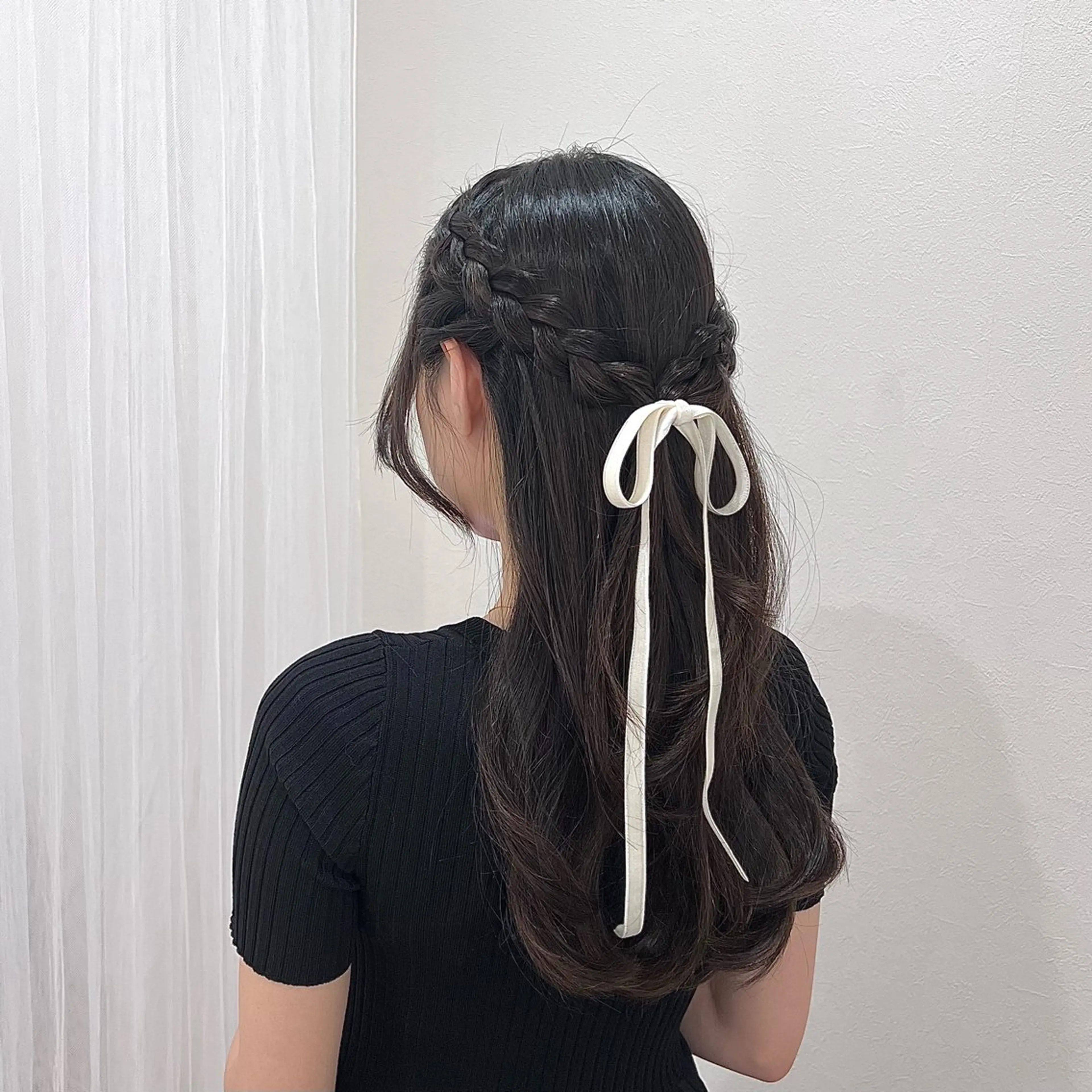 ロング ヘアアレンジ ハーフアップ ヘアセット ユカ ヘアメイク/眉毛のヘアスタイル