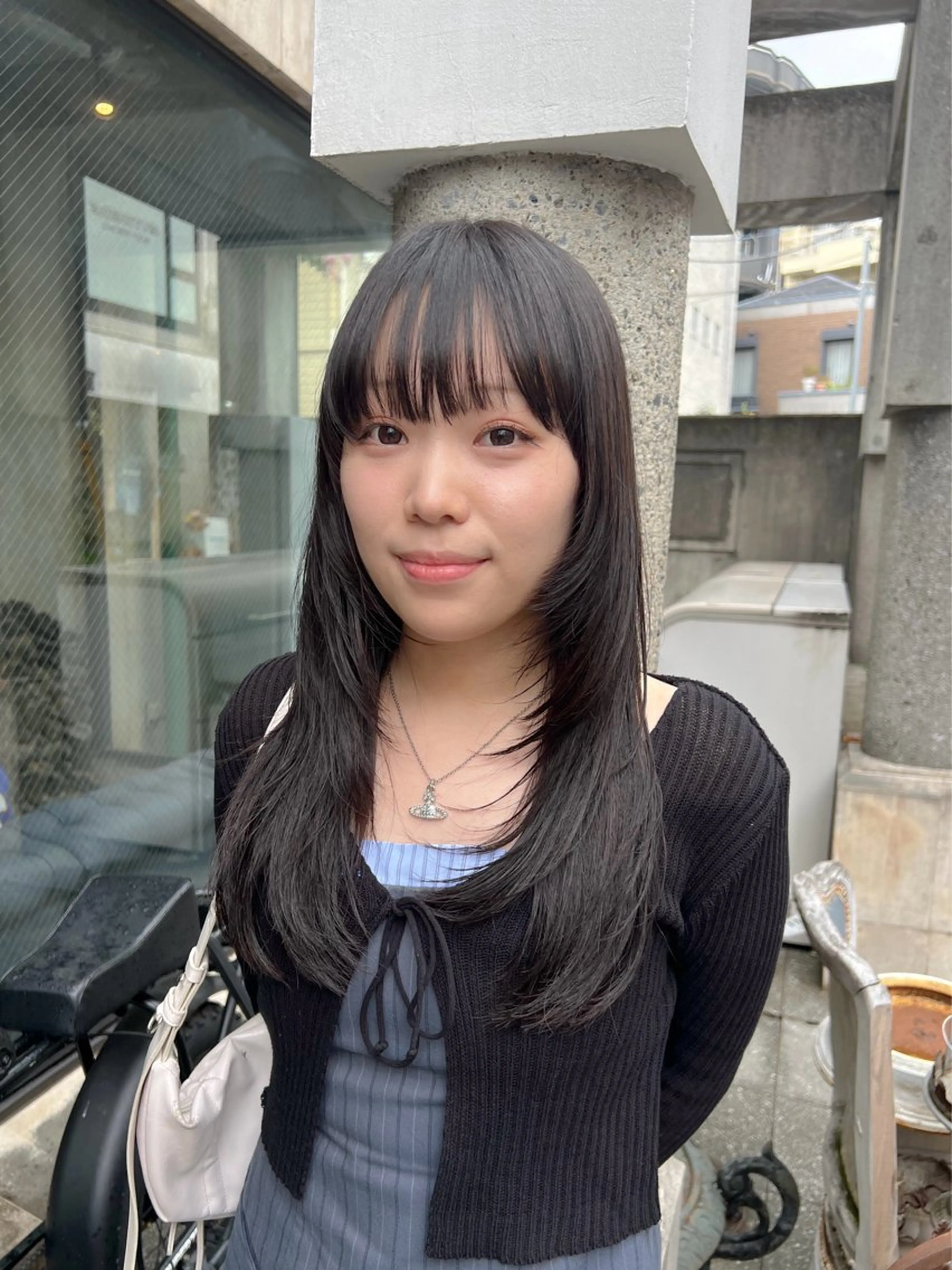 ロング カラー ヘアアレンジ ロングレイヤー アッシュ アッシュブラウン ブラウンカラー 透明感カラー カット 縮毛矯正 トリートメント レイヤー/艶髪矯正 🪐takushiのヘアスタイル