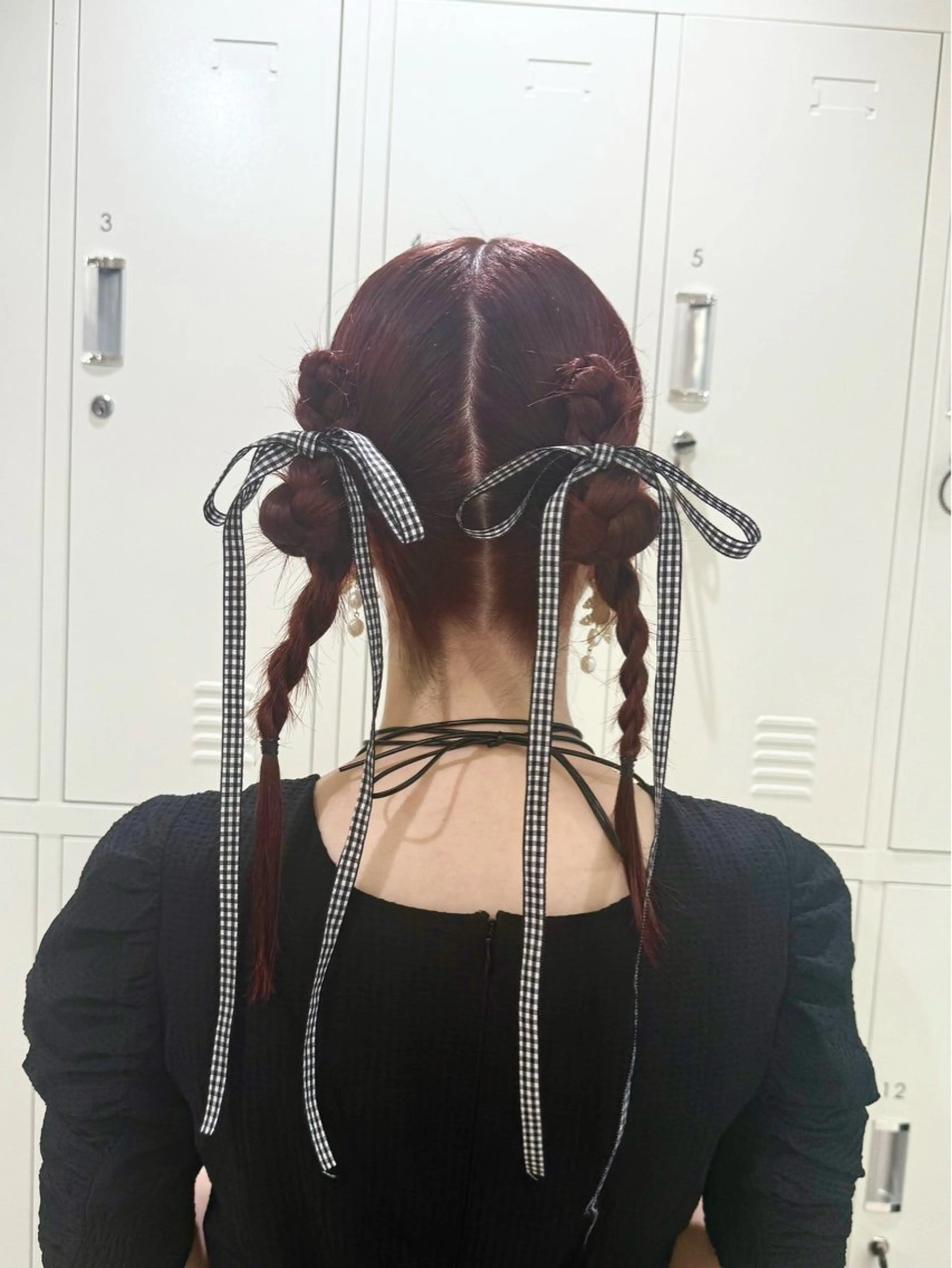 ロング カラー ヘアアレンジ ヘアセット オタク美容師☃️🩵 ヘアアレンジ/暗髪のヘアスタイル