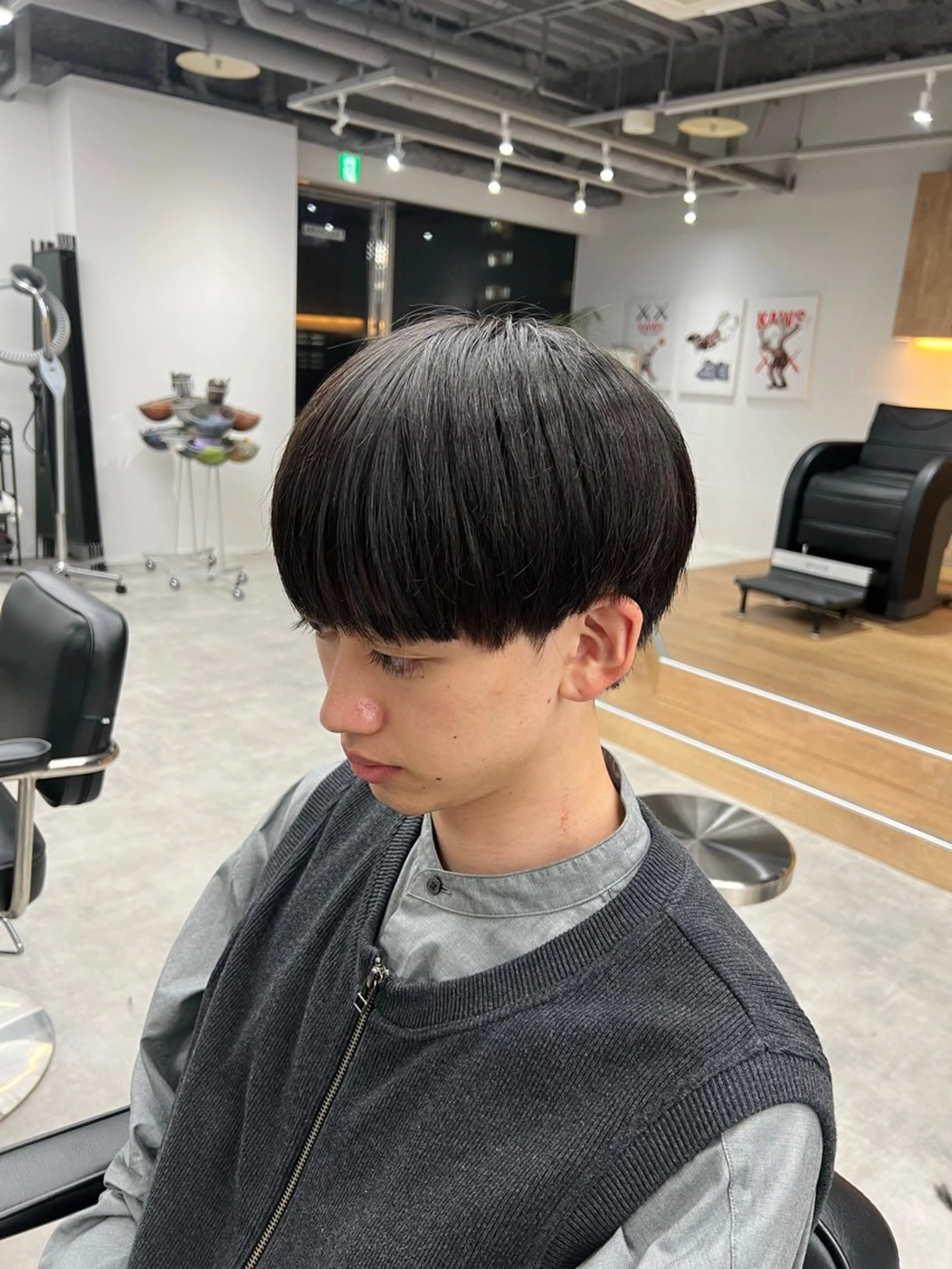 メンズ カット パーマ メンズパーマ/波巻き 新潟/万代/夏芽🎀のヘアスタイル