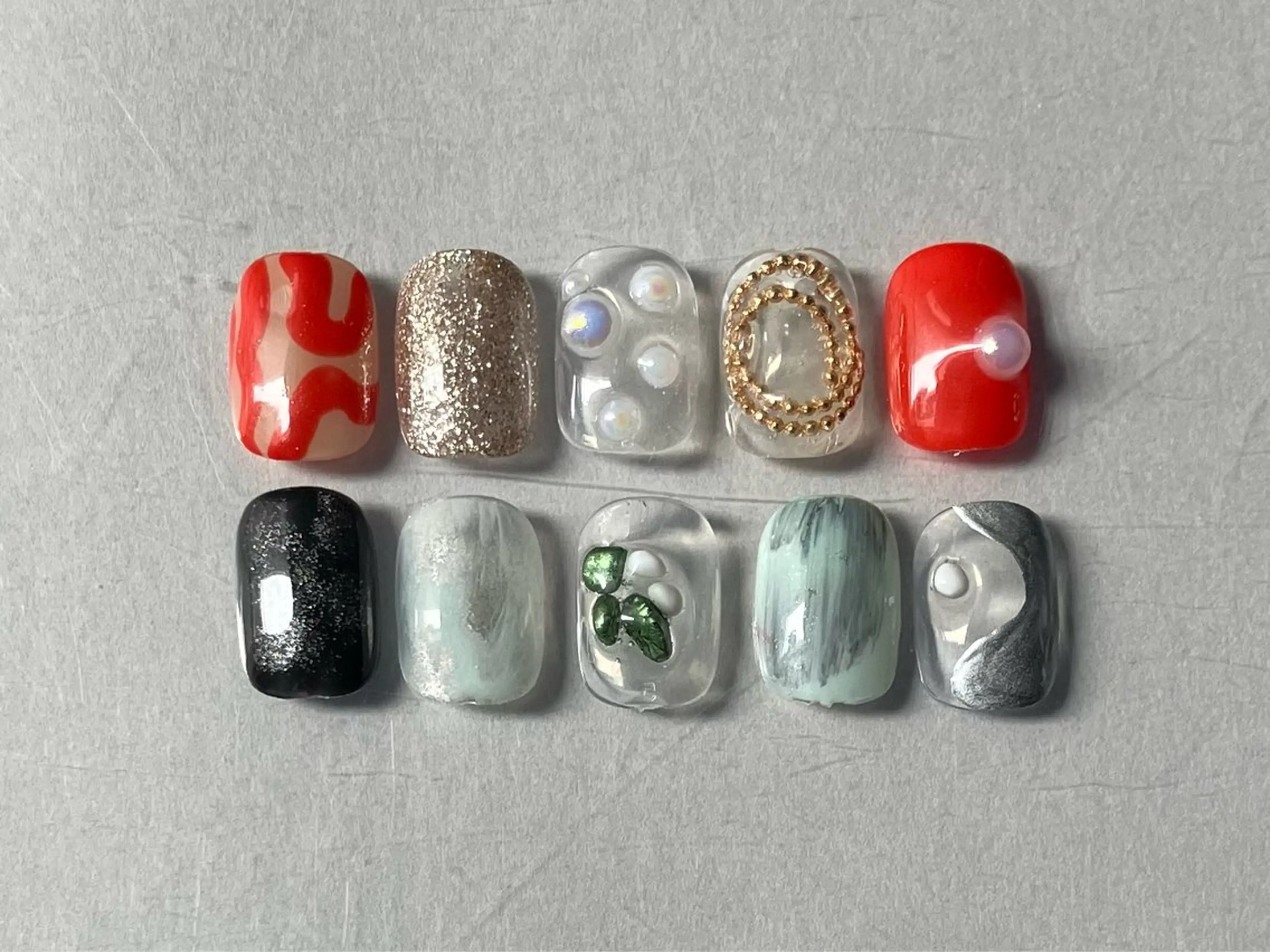 ショート ハンドネイル フットネイル @Unica_ honmachiのネイルデザイン