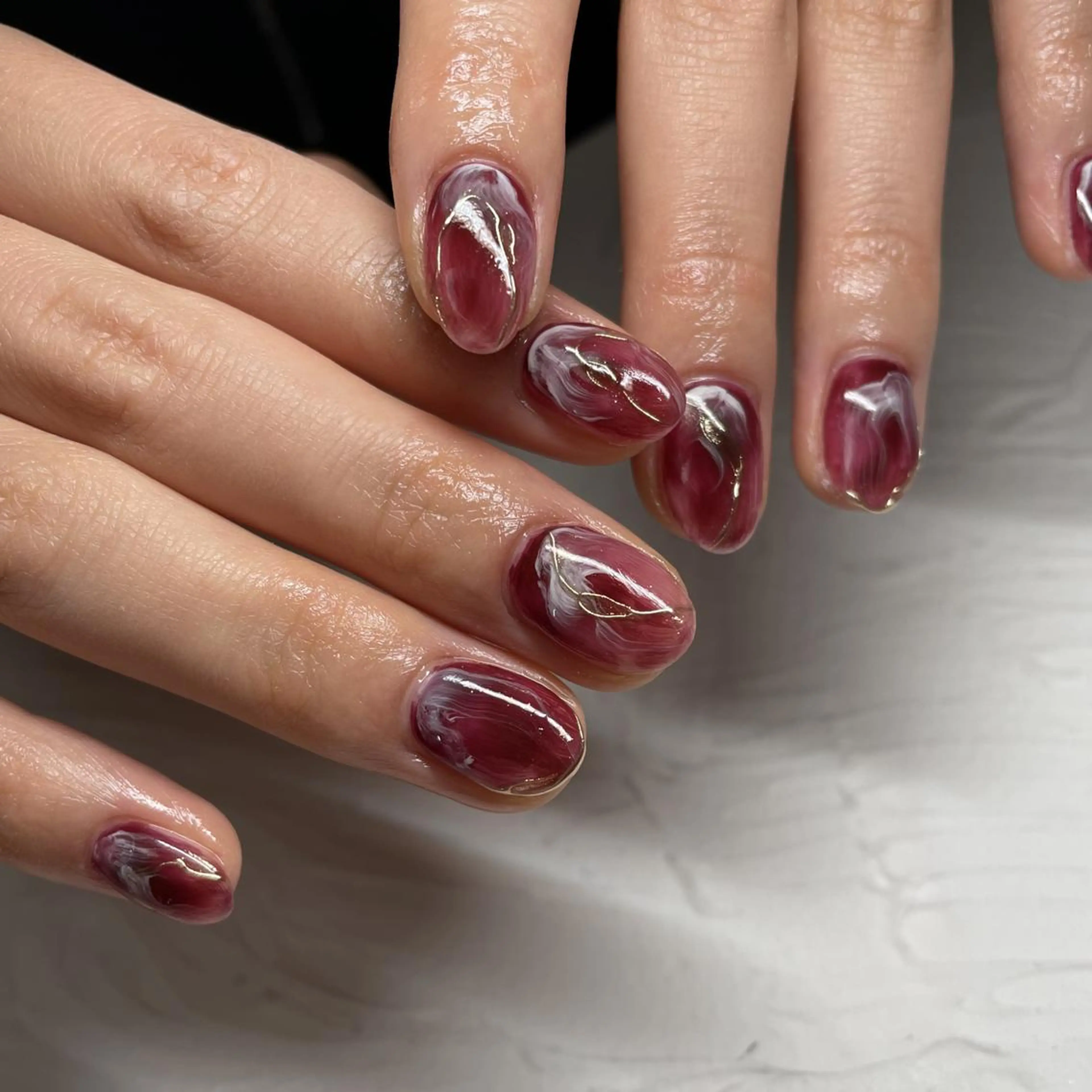 ネイル 🫧aku🫧 自由が丘／フィルインのネイルデザイン