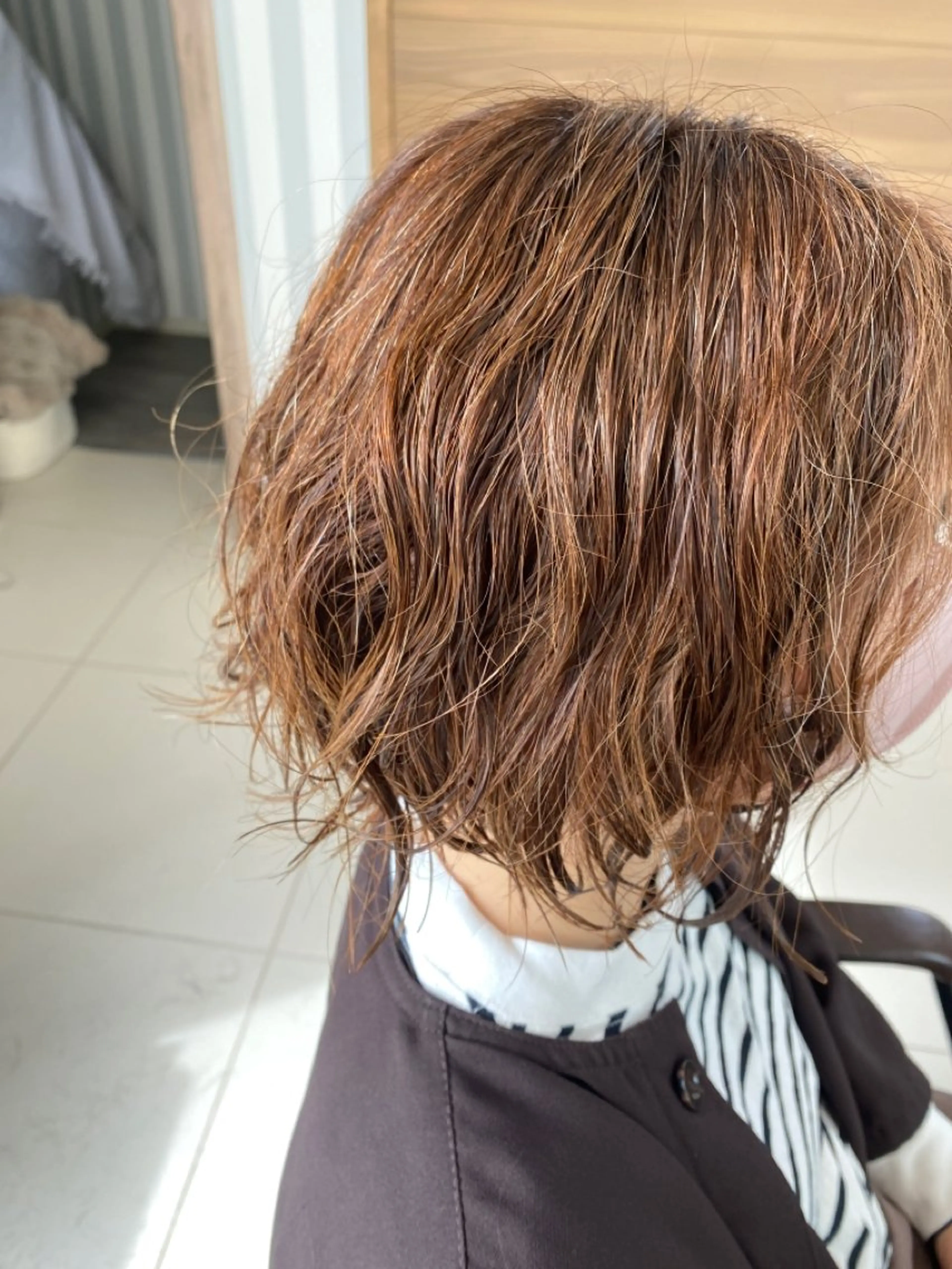ショート パーマ ボブ カット パーマ ニシムラ ユカリのヘアスタイル
