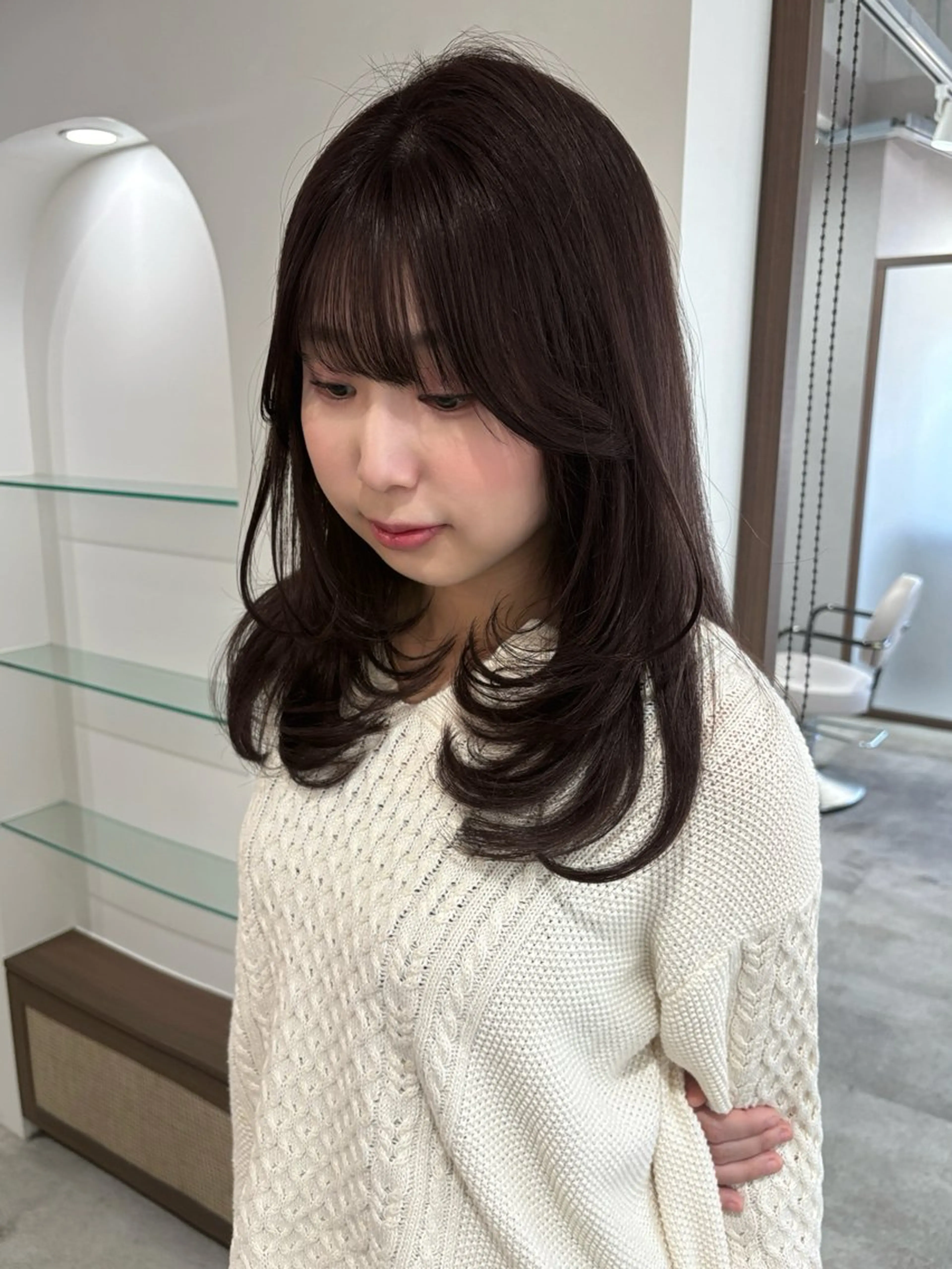 ミディアム 楠田 美空のヘアスタイル