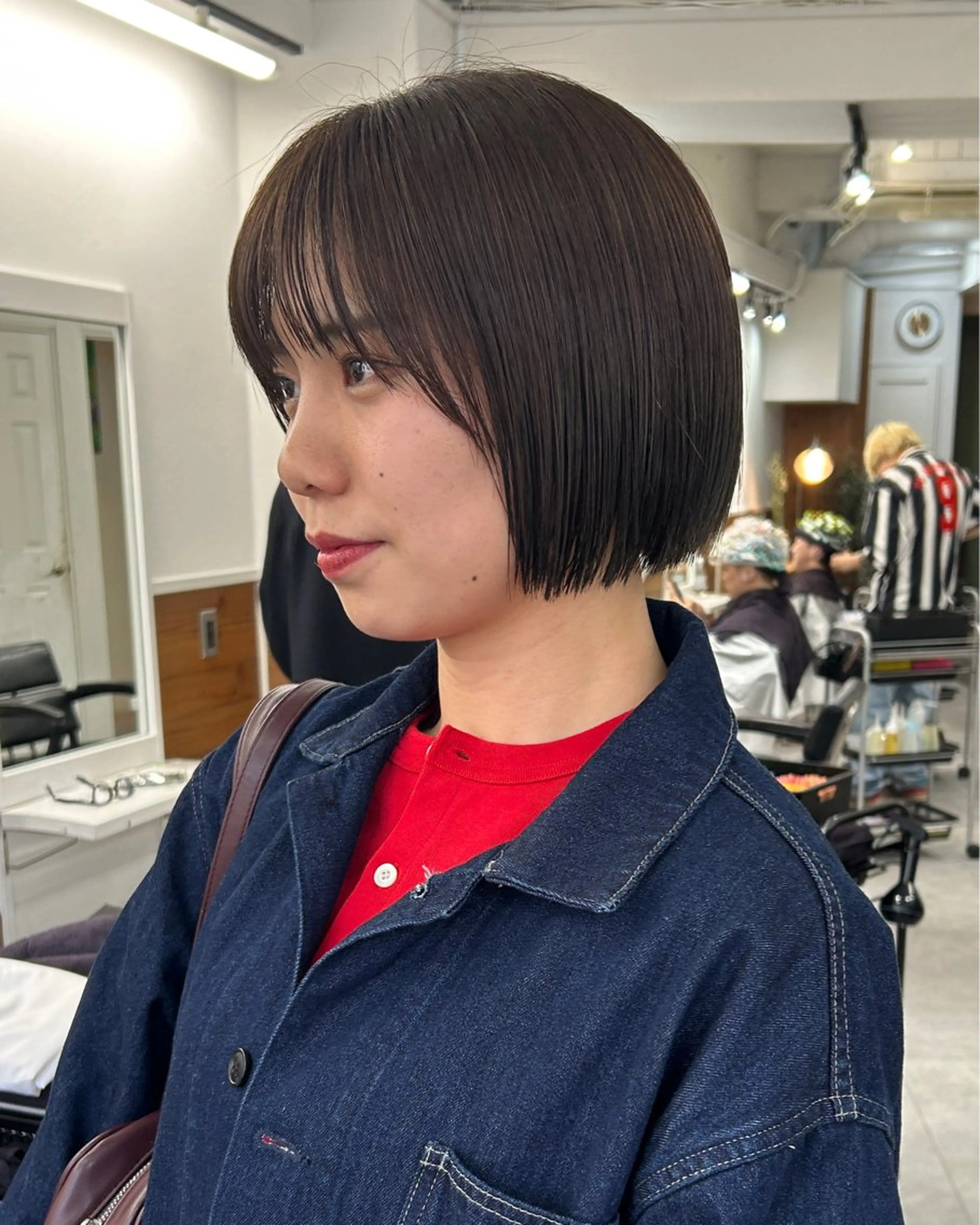 ミディアム カラー レイヤーボブ/ 艶カラー/サナ🌼のヘアスタイル