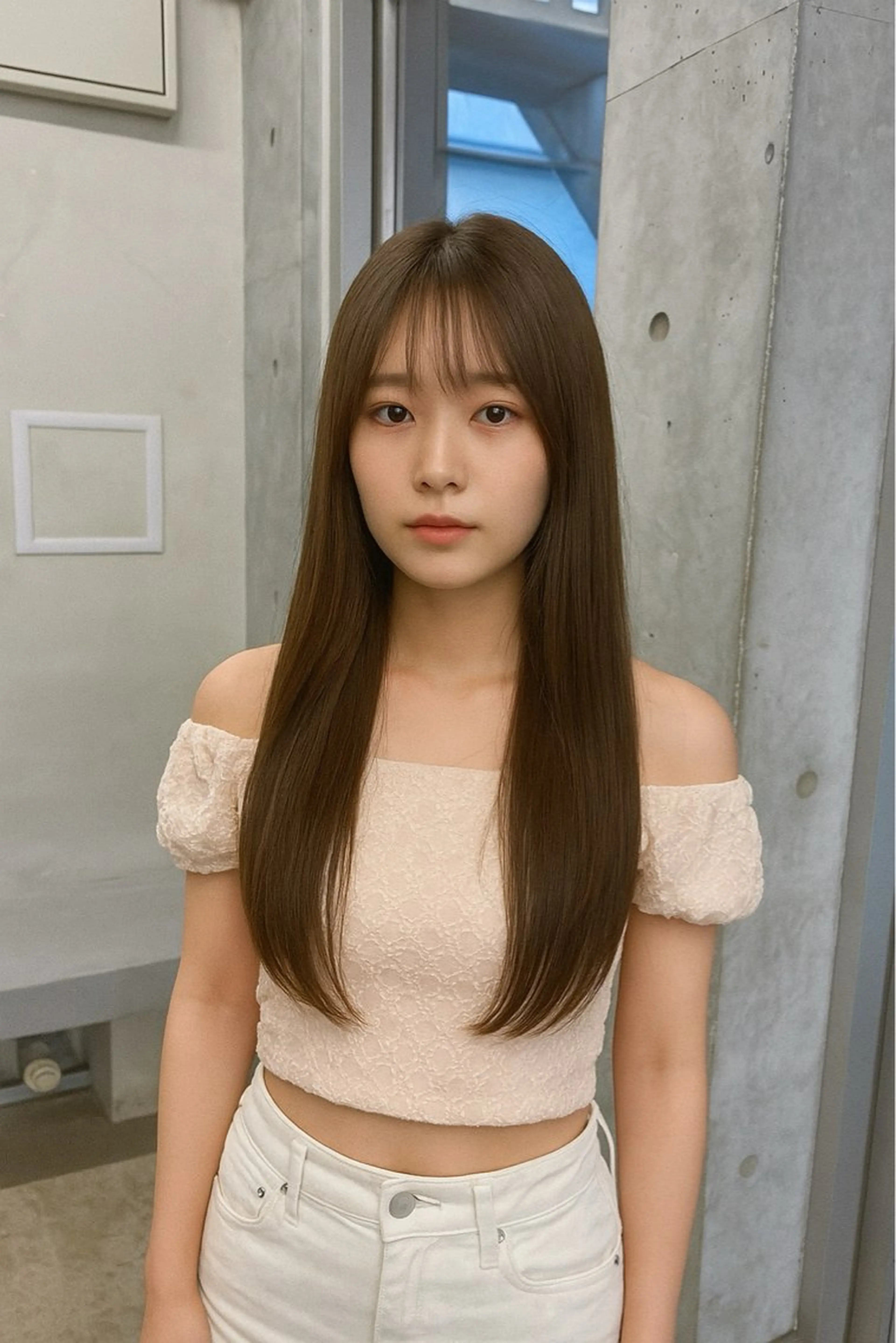 ロング カラー ロングレイヤー アッシュ ベージュカラー ブリーチ 透明感カラー カット ヘアカラー トリートメント 誰より丁寧なカット/ 小林輝/レイヤーのヘアスタイル