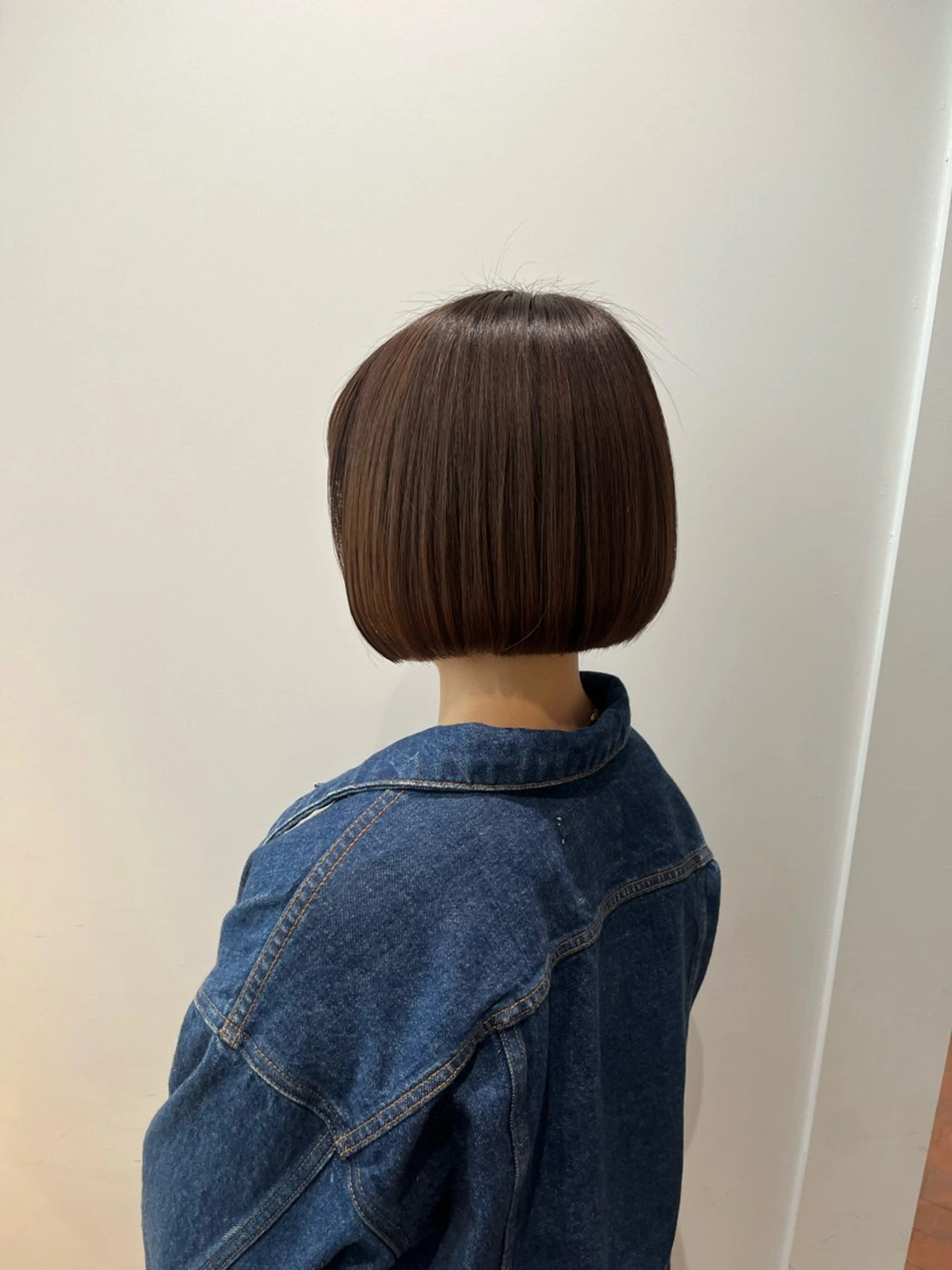 ミディアム ボブ 髪質改善 トリートメント カット トリートメント マンツーマン 縮毛矯正/マユコのヘアスタイル