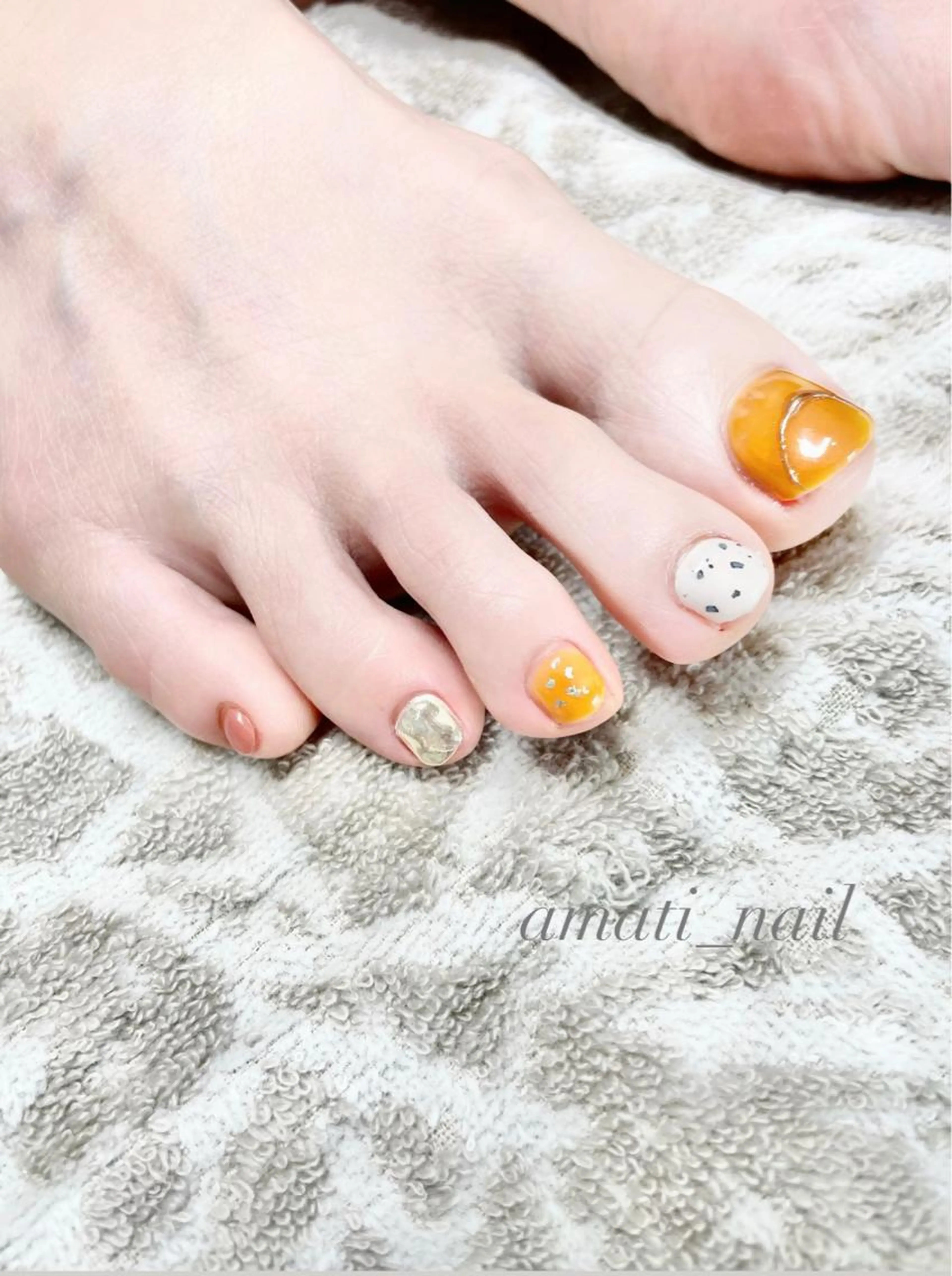 定額お任せデラックスコース❤️6​〜​10本の指にデザインアート✨の写真