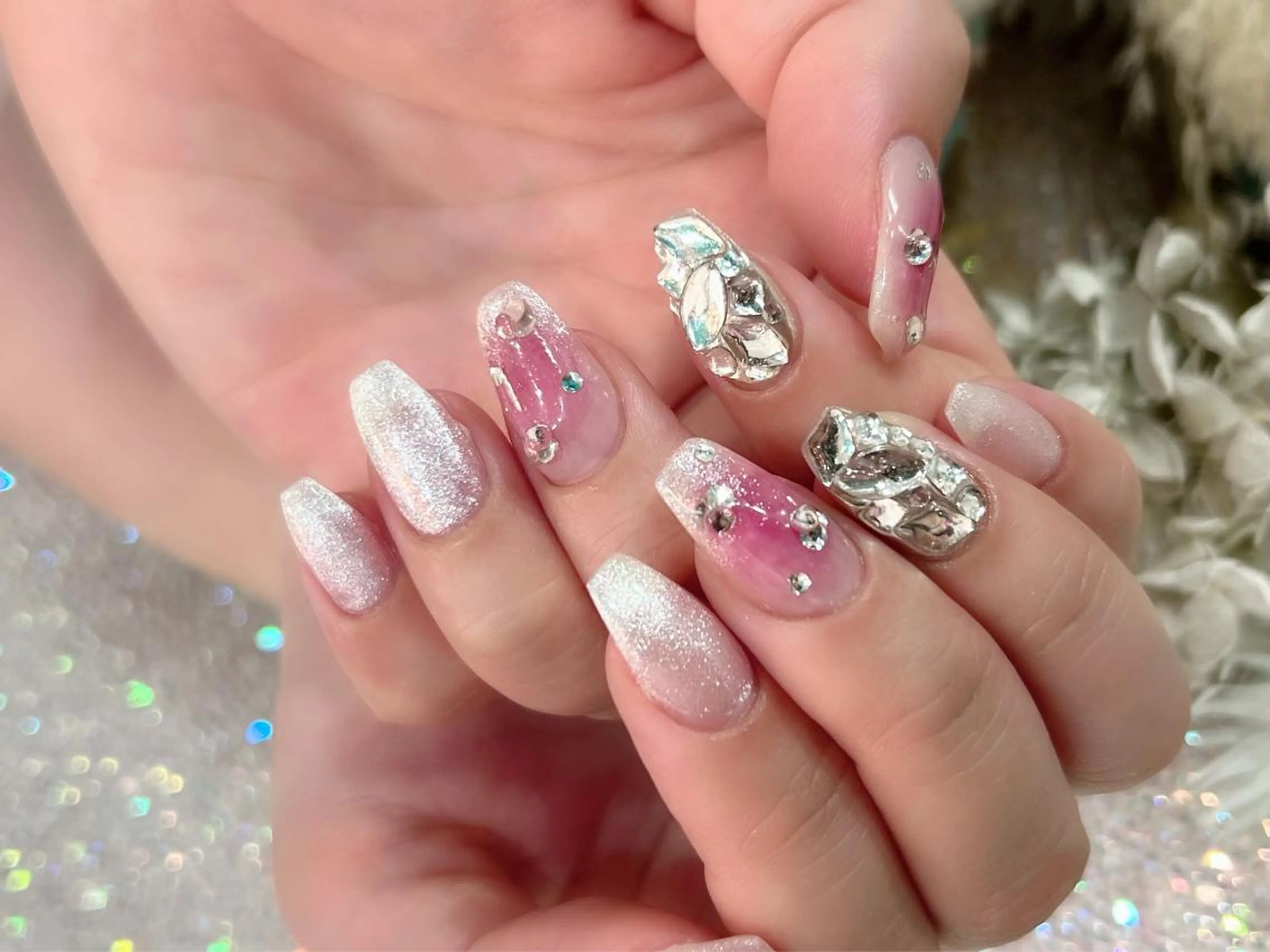 ネイル チークネイル ハンドネイル nailsalon mintのネイルデザイン