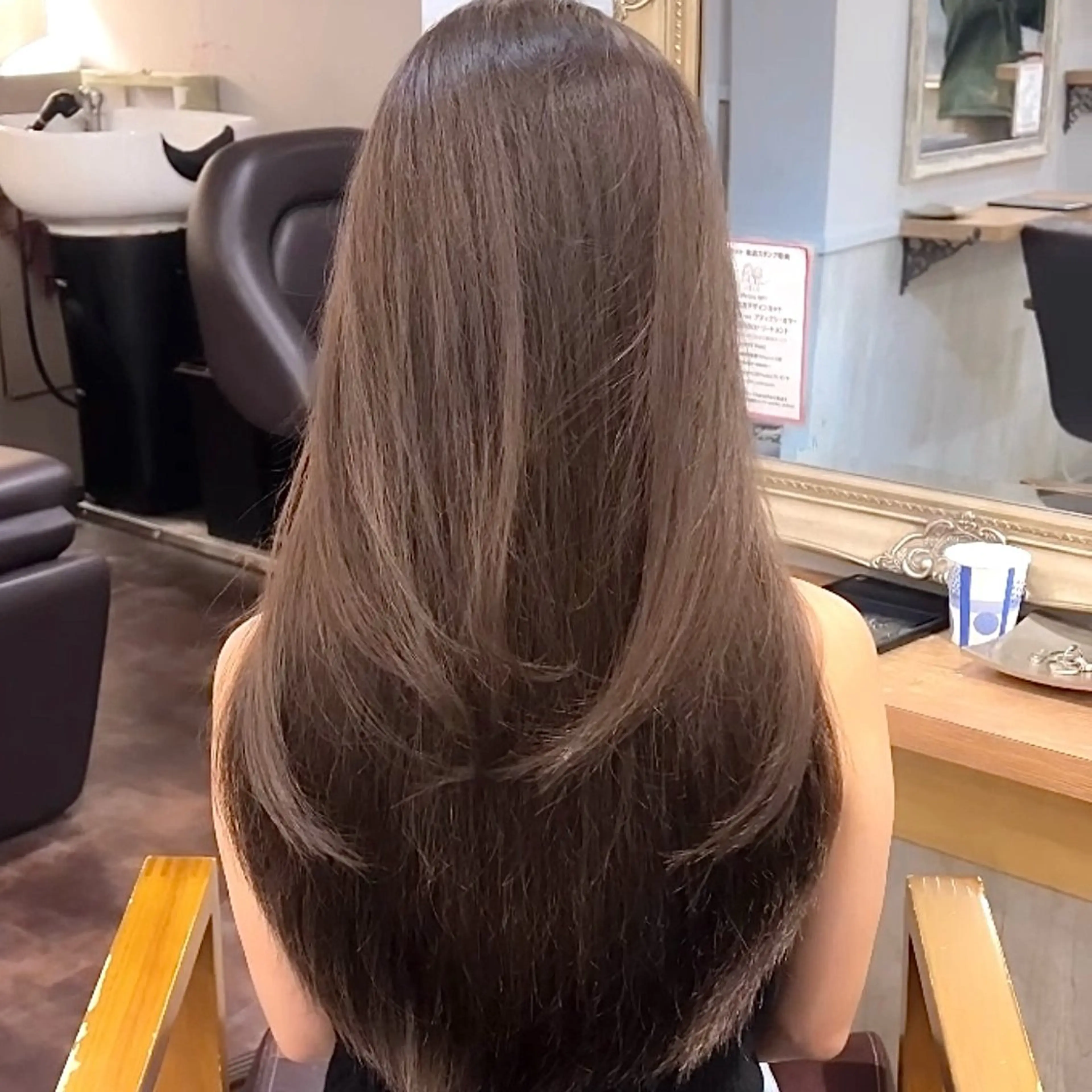 ロング カラー 顔周りカット レイヤーカット 新宿/レイヤー特化 韓国ヘア/海外ヘアのヘアスタイル
