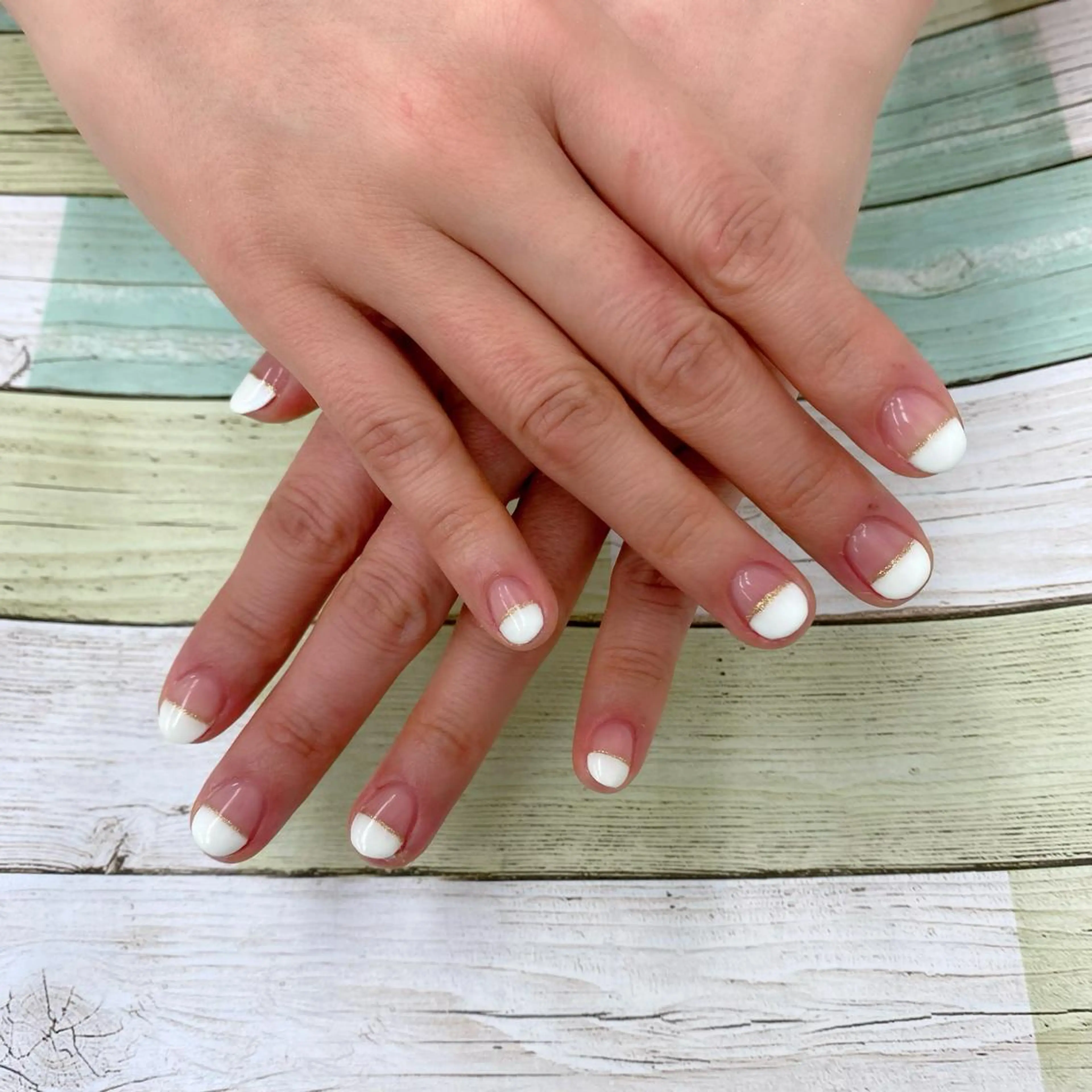 【オフ無し】🩵フレンチネイル🩵の写真