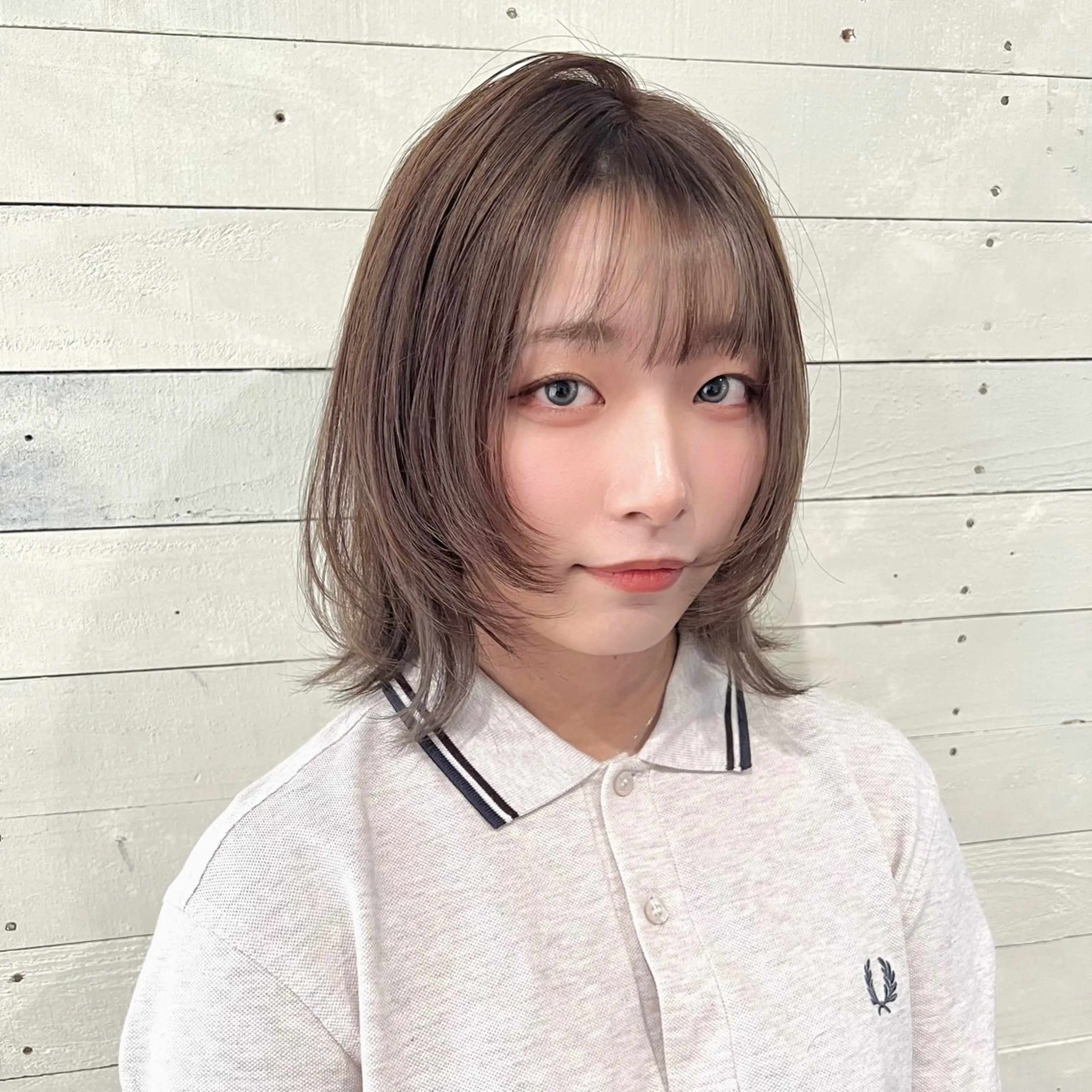 ミディアム カット ヘアカラー 🇰🇷韓国風レイヤ ー🇰🇷の達人🔥のヘアスタイル