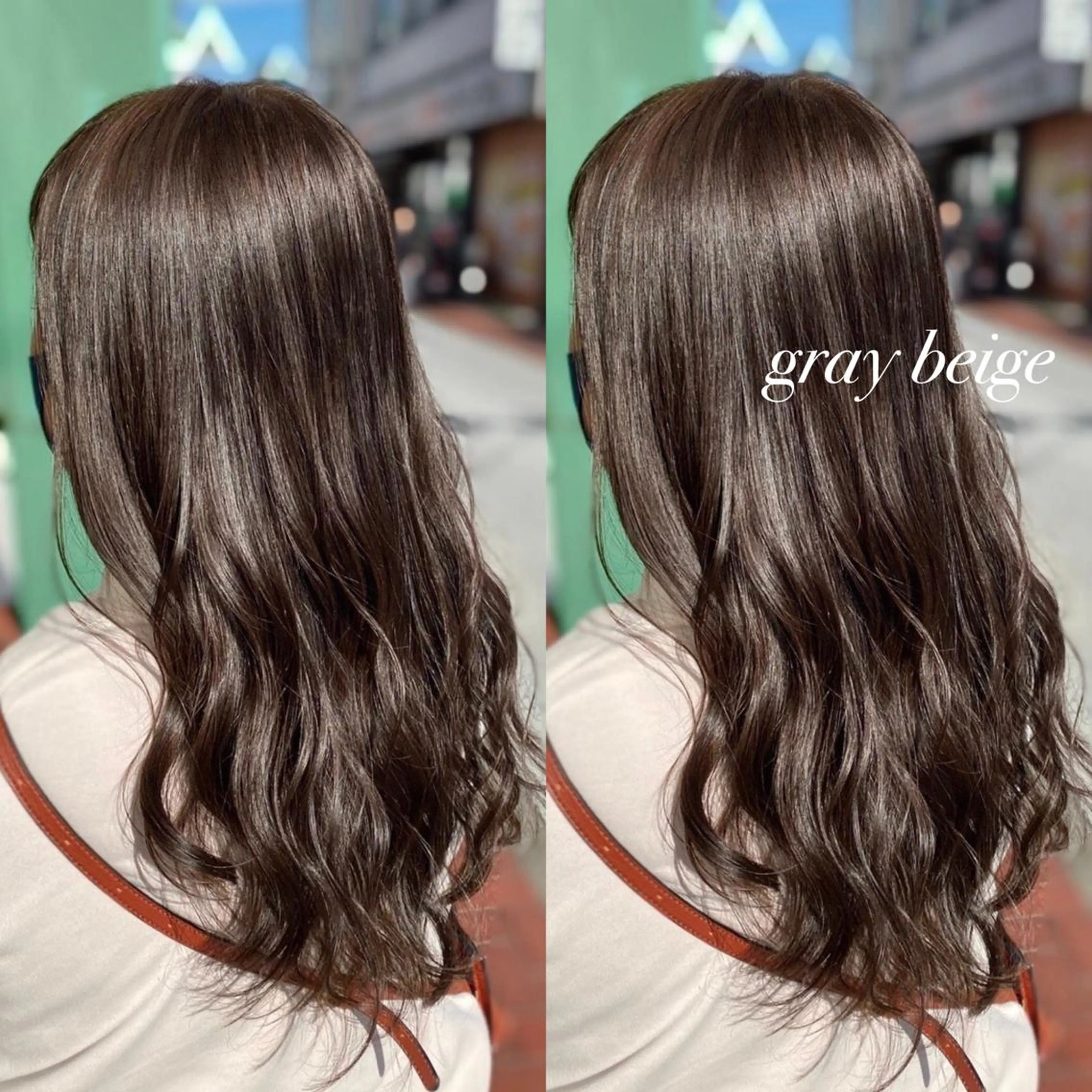 ロング カラー ヘアアレンジ ブリーチ 透明感カラー グレージュ イルミナカラー ブリーチなしカラー 高橋胡桃🪽 ディレクターのヘアスタイル