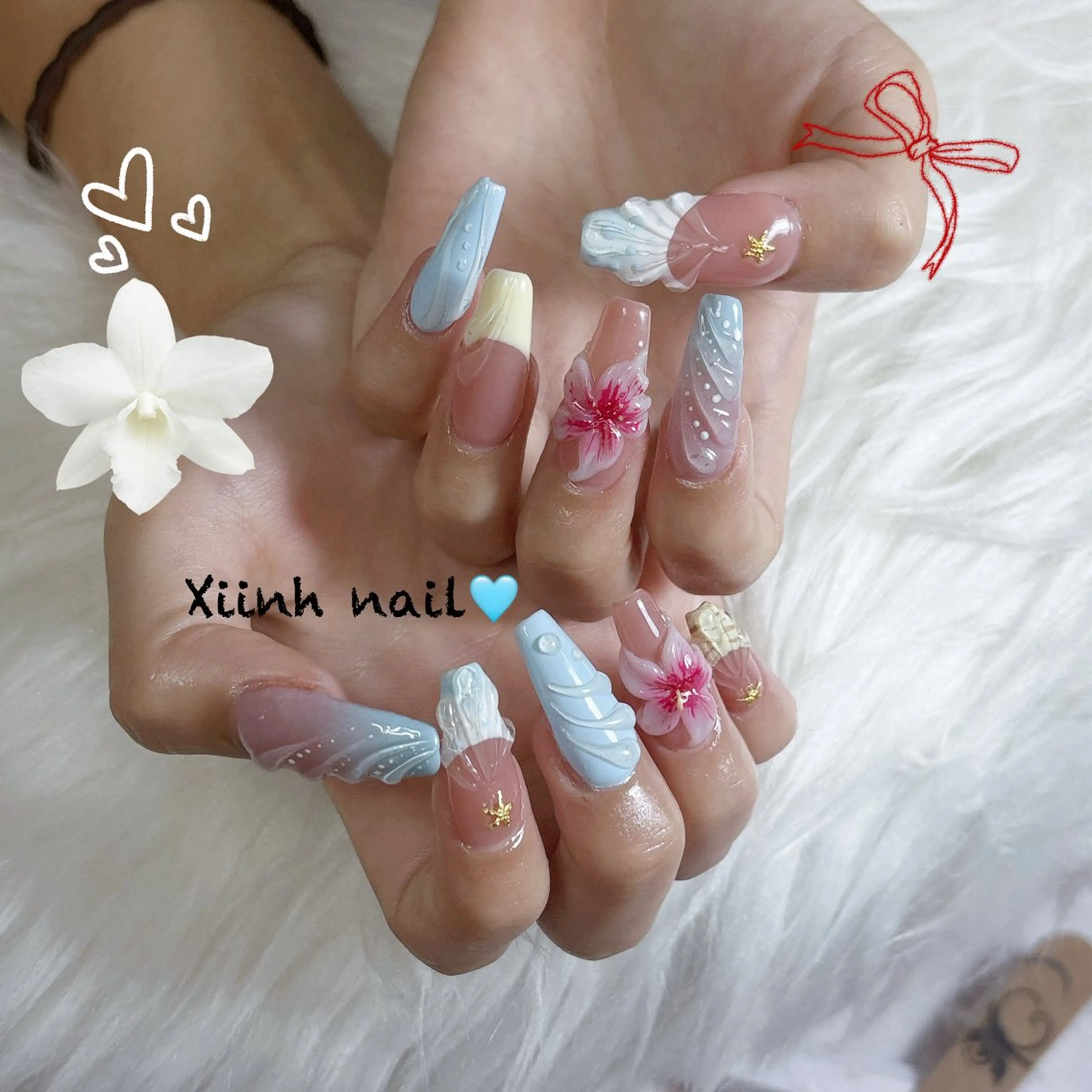 ネイル チークネイル 桜ネイル フットネイル ジェルネイル ハロウィン ハンドネイル XIINH NAIL SALONのネイルデザイン