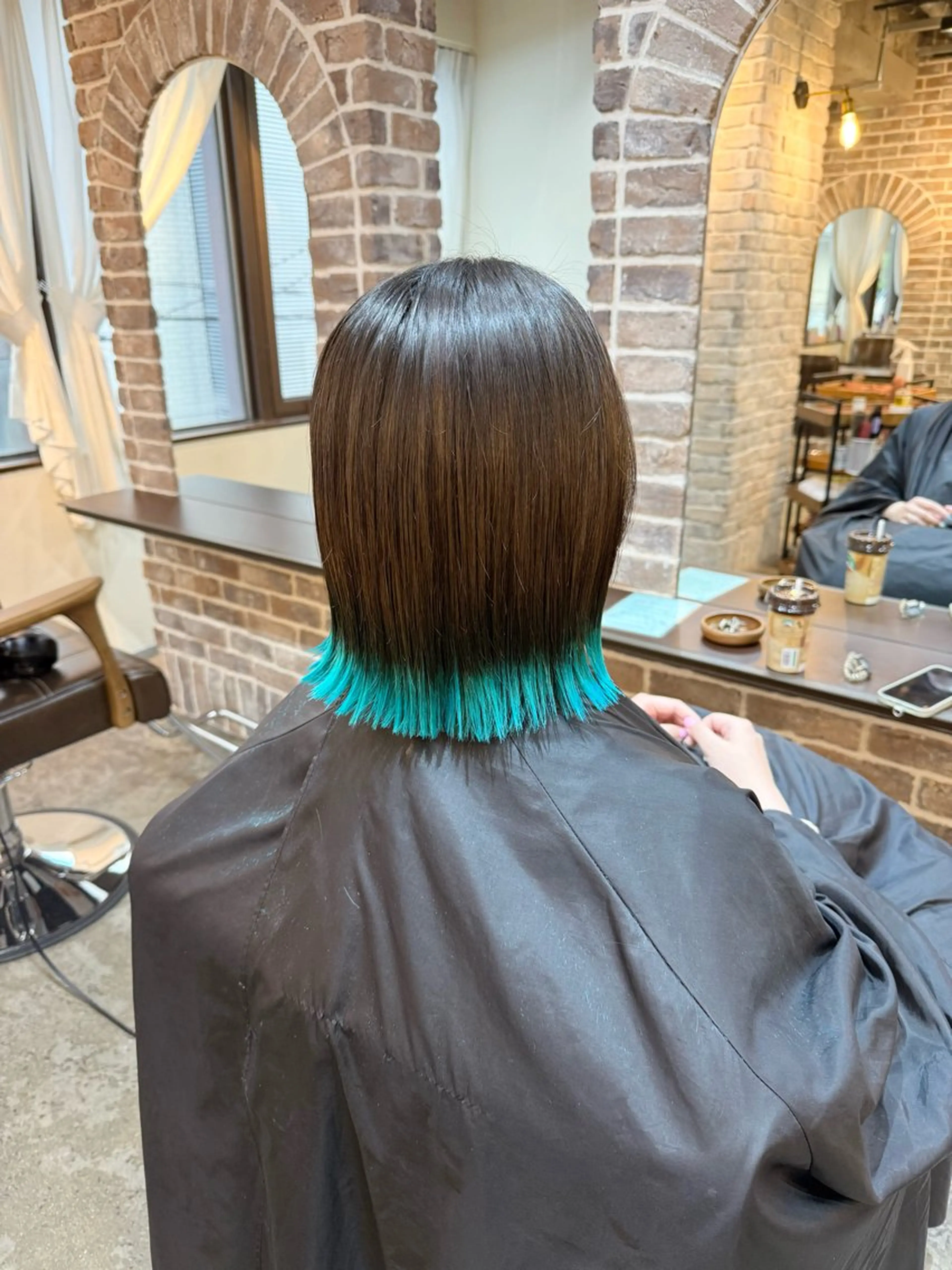 ミディアム カラー カット ヘアカラー トリートメント 艶カラー/インナー /グラデ/大西小百合のヘアスタイル