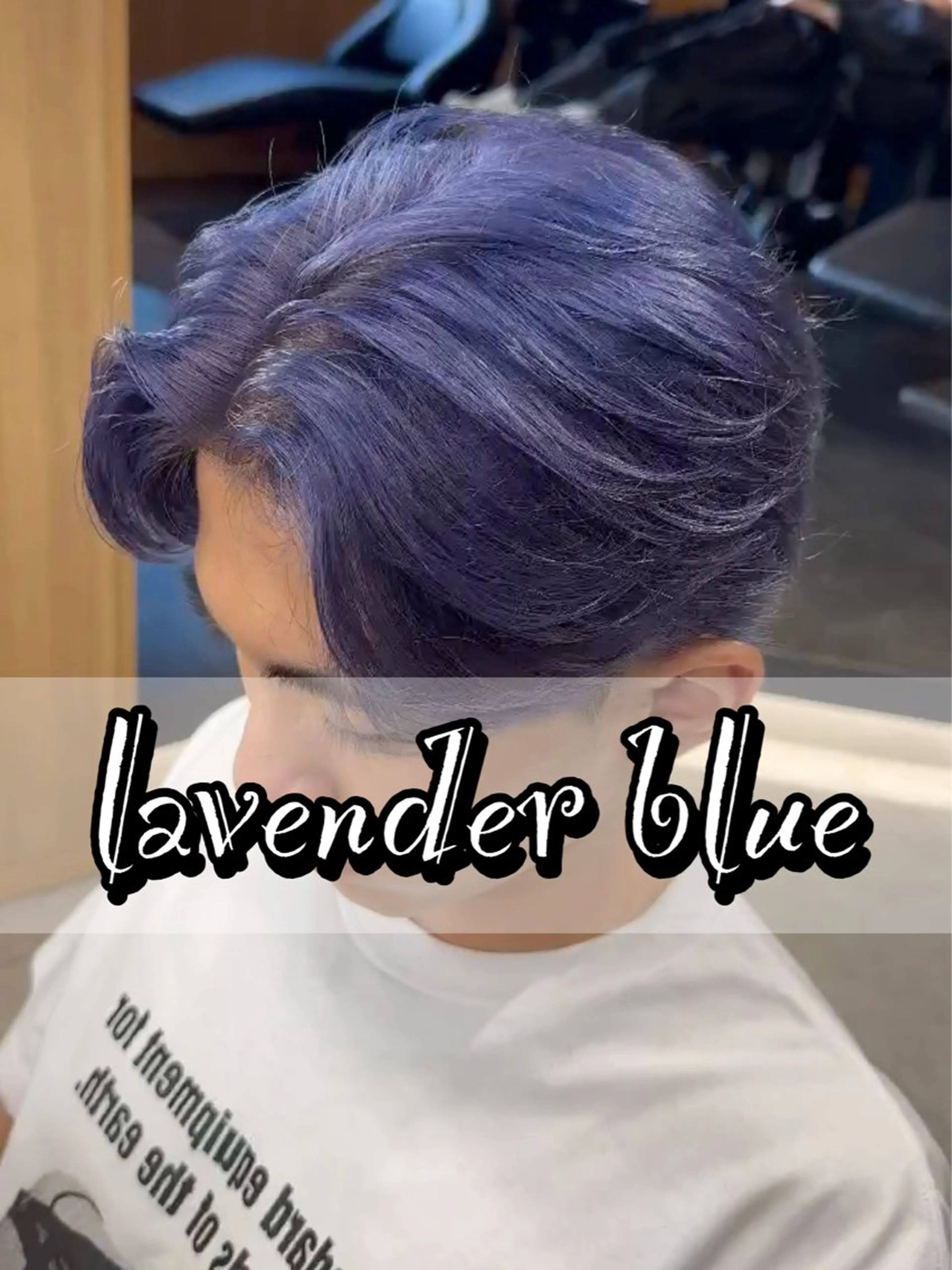 ショート カラー メンズ メンズブリーチ ブリーチ ラベンダーカラー 藤原 日向のヘアスタイル