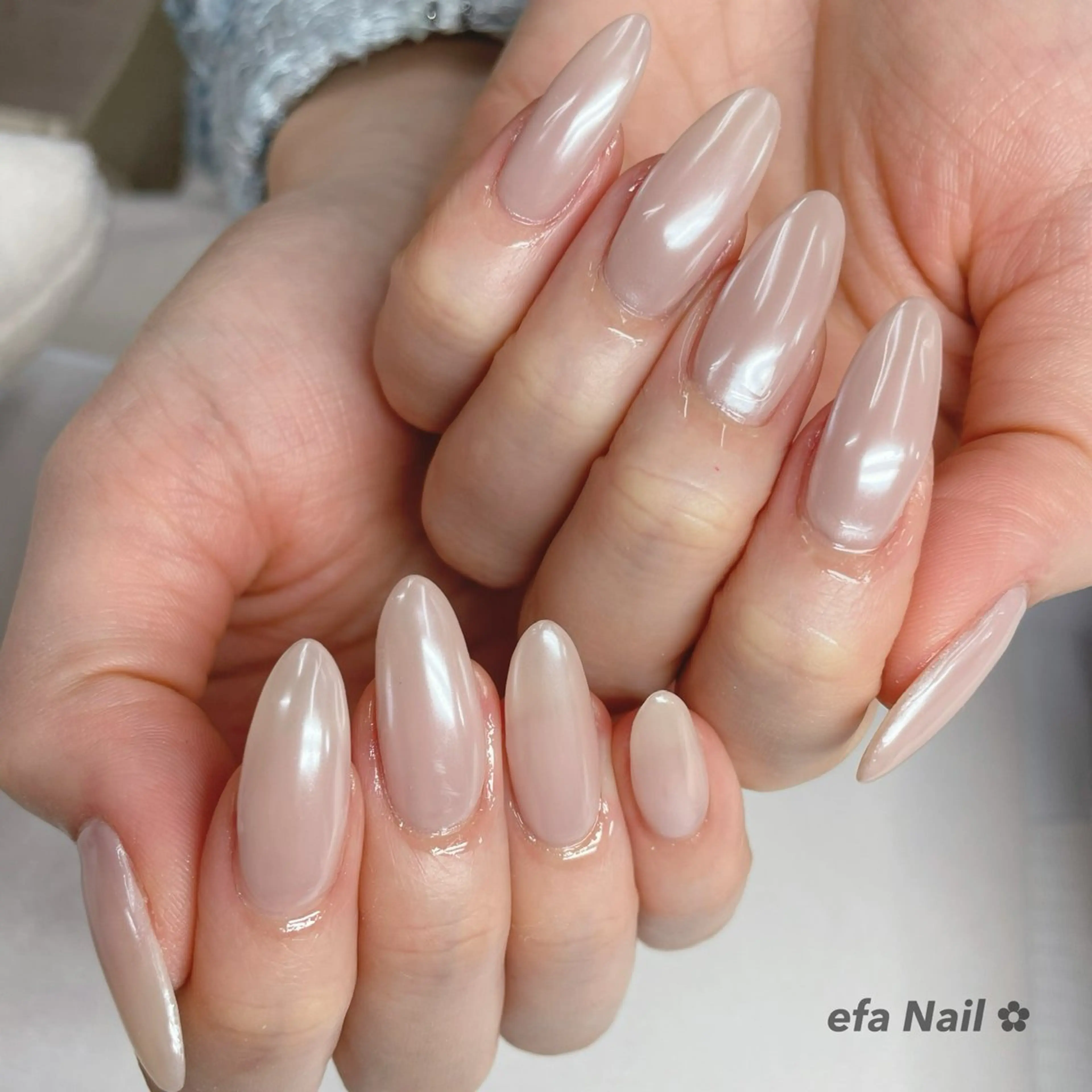 ネイル オーロラネイル ホワイト efa Nail 🌺Okinawaのネイルデザイン