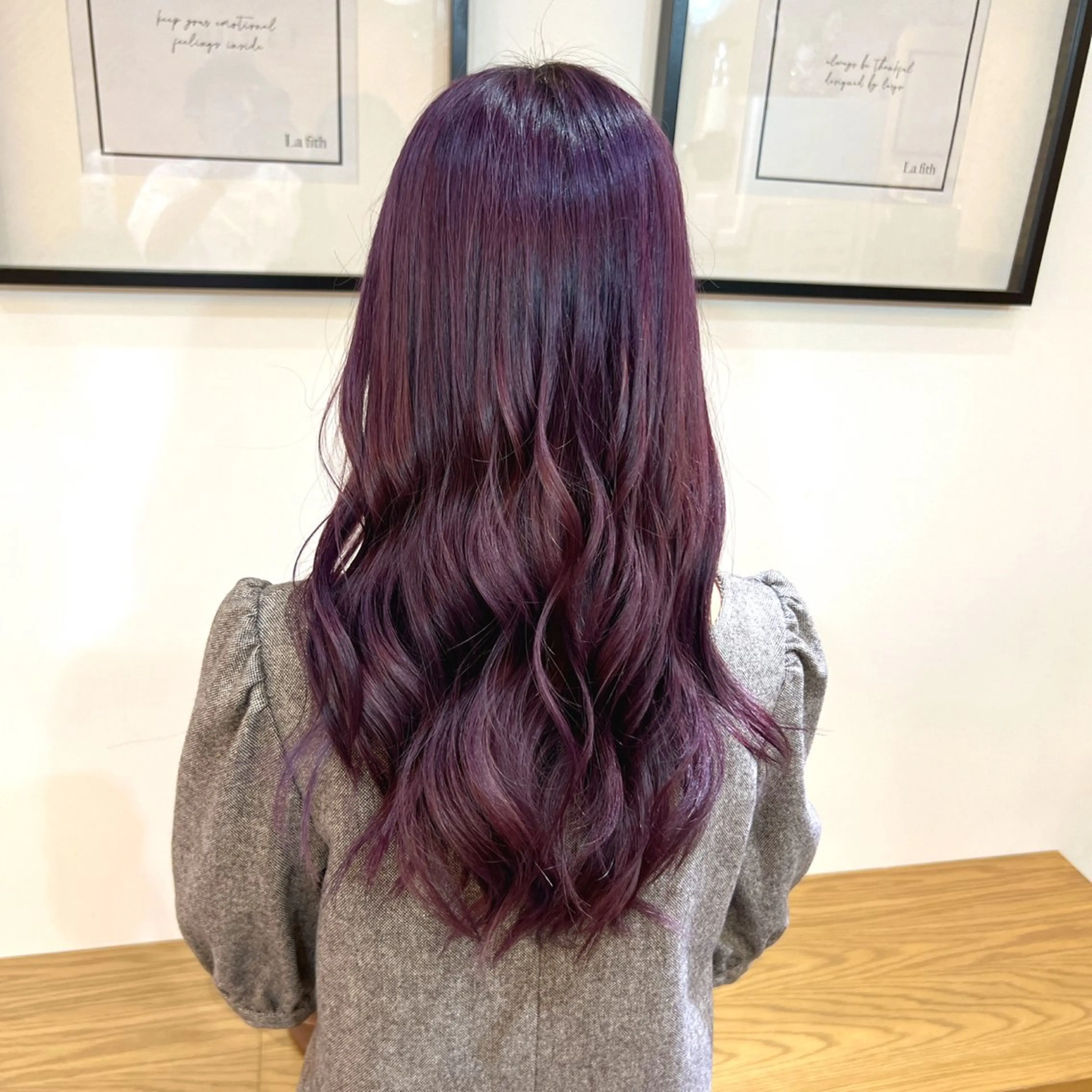 ロング カラー ラベンダーカラー ピンクカラー ピンクラベンダー カット ヘアカラー トリートメント ブリーチなしカラー✨ ダブルカラー✨ワタベのヘアスタイル