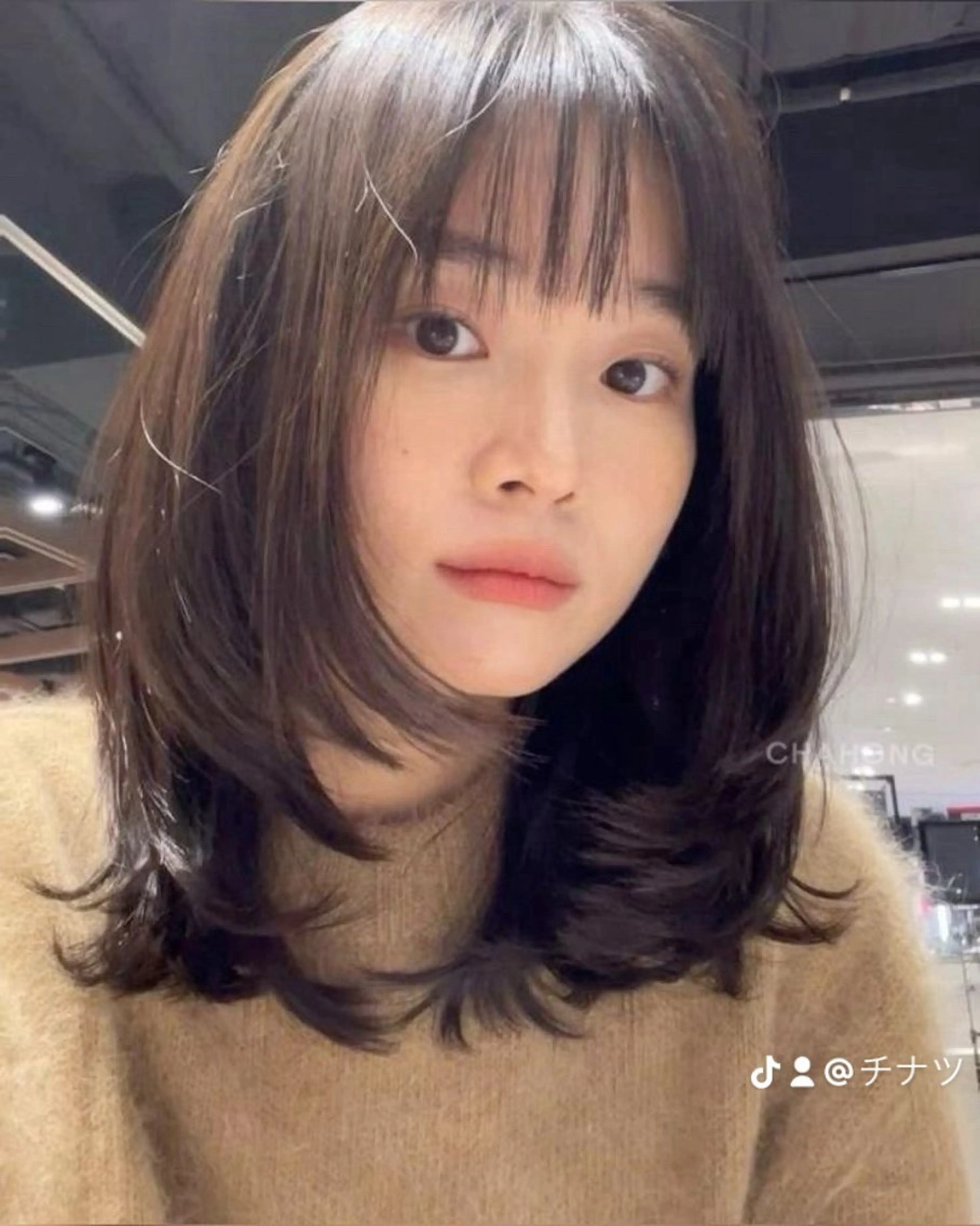 ミディアム カラー カット ヘアカラー トリートメント 表参道🌿赤み消し カラー/チナツのヘアスタイル