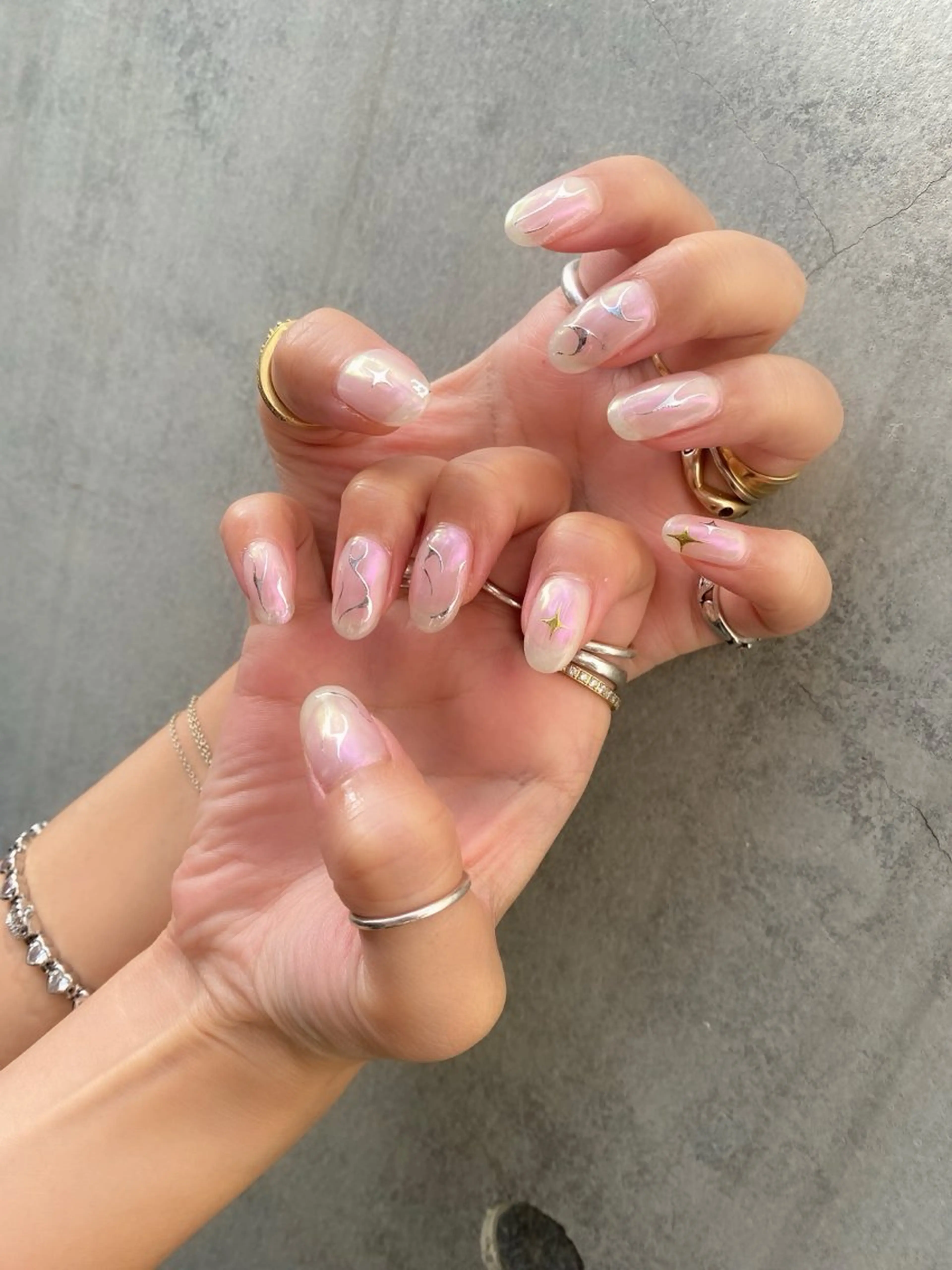 ネイル ミラーネイル ワンカラーネイル KONDO RIHO♡のネイルデザイン