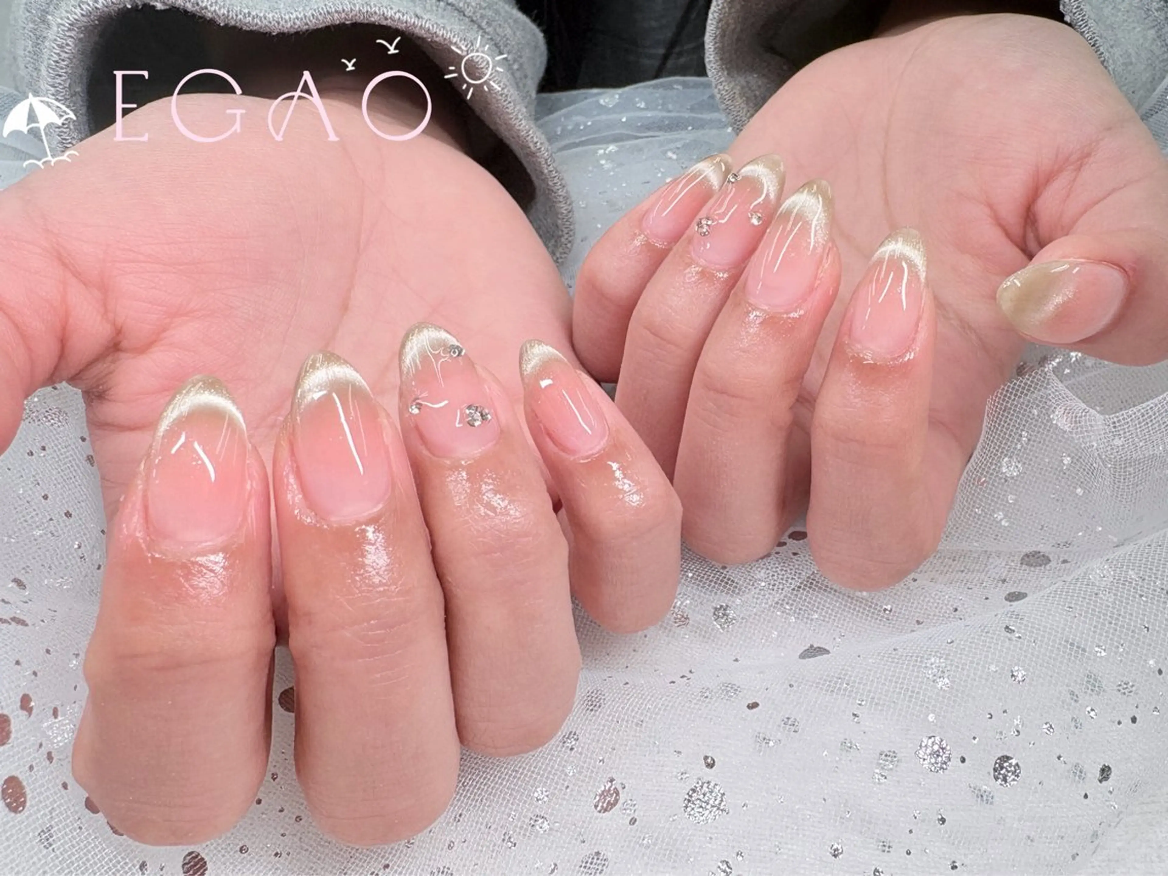 ネイル アートネイル フットネイル フレンチネイル ジェルネイル グラデーション ハンドネイル Egao Nail錦糸町店のネイルデザイン