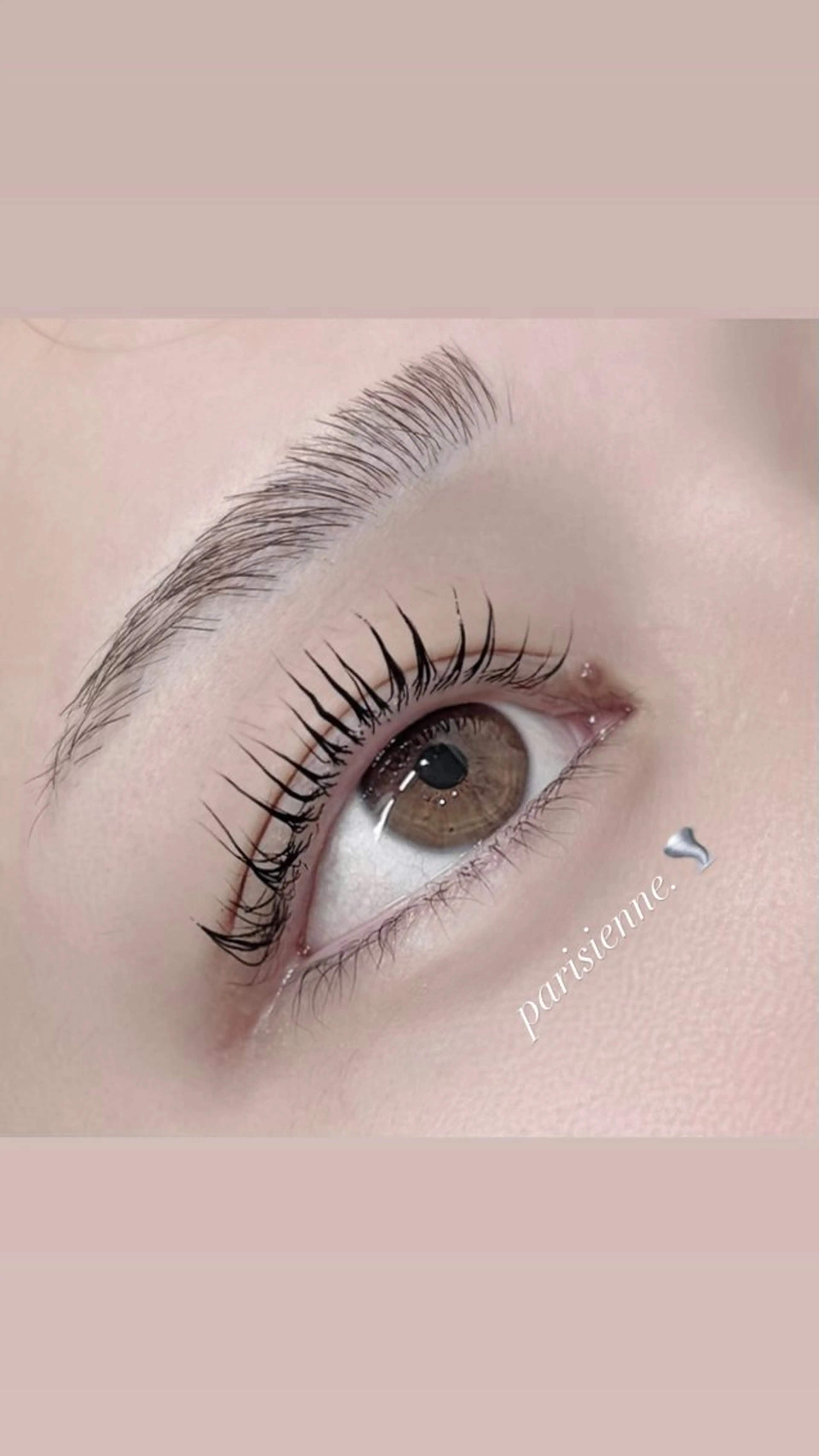 マツエク・マツパ 束感まつ毛 パリジェンヌラッシュリフト 一重×まつ毛パーマ lys ユラのマツエク・マツパデザイン