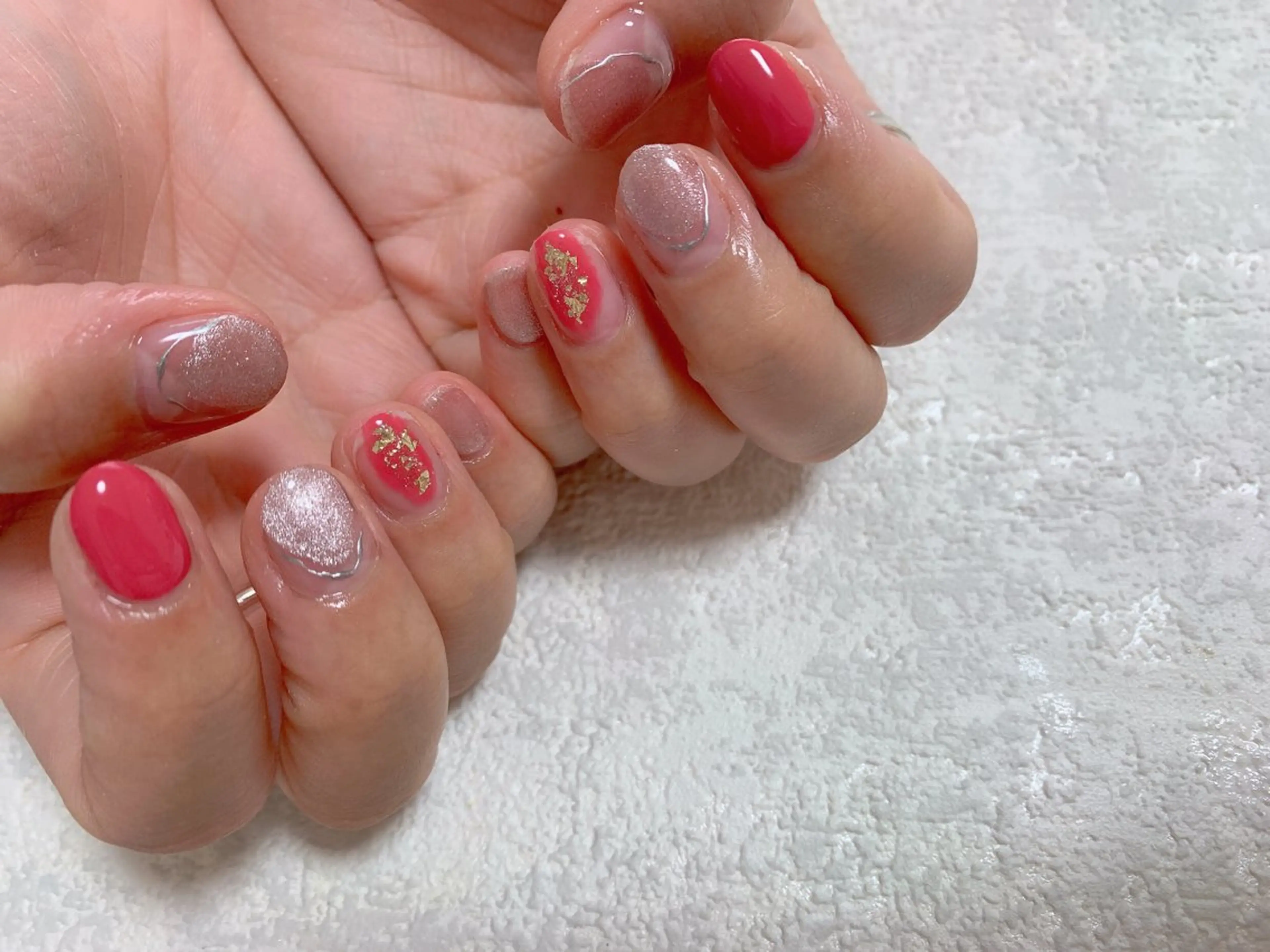ネイル ジェルネイル キラキラネイル 韓国ネイル マグネットネイル メンズネイル kiki nail たまプラーザのネイルデザイン