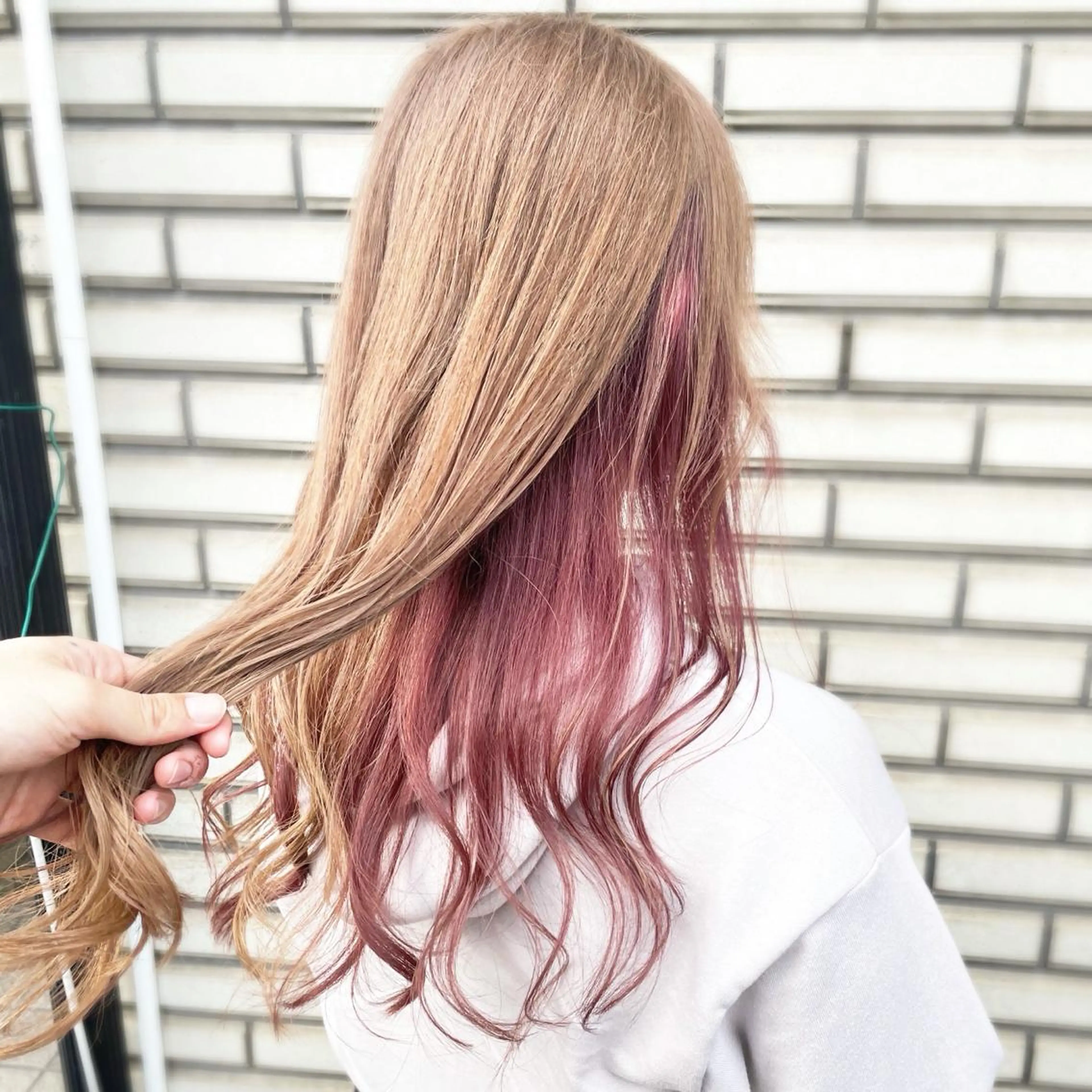 セミロング カラー ミストバング デザインカラー イヤリングカラー  フェイスフレーミング インナーカラー 🦋韓国系指名No1 店長/圓山 祐也🦋のヘアスタイル