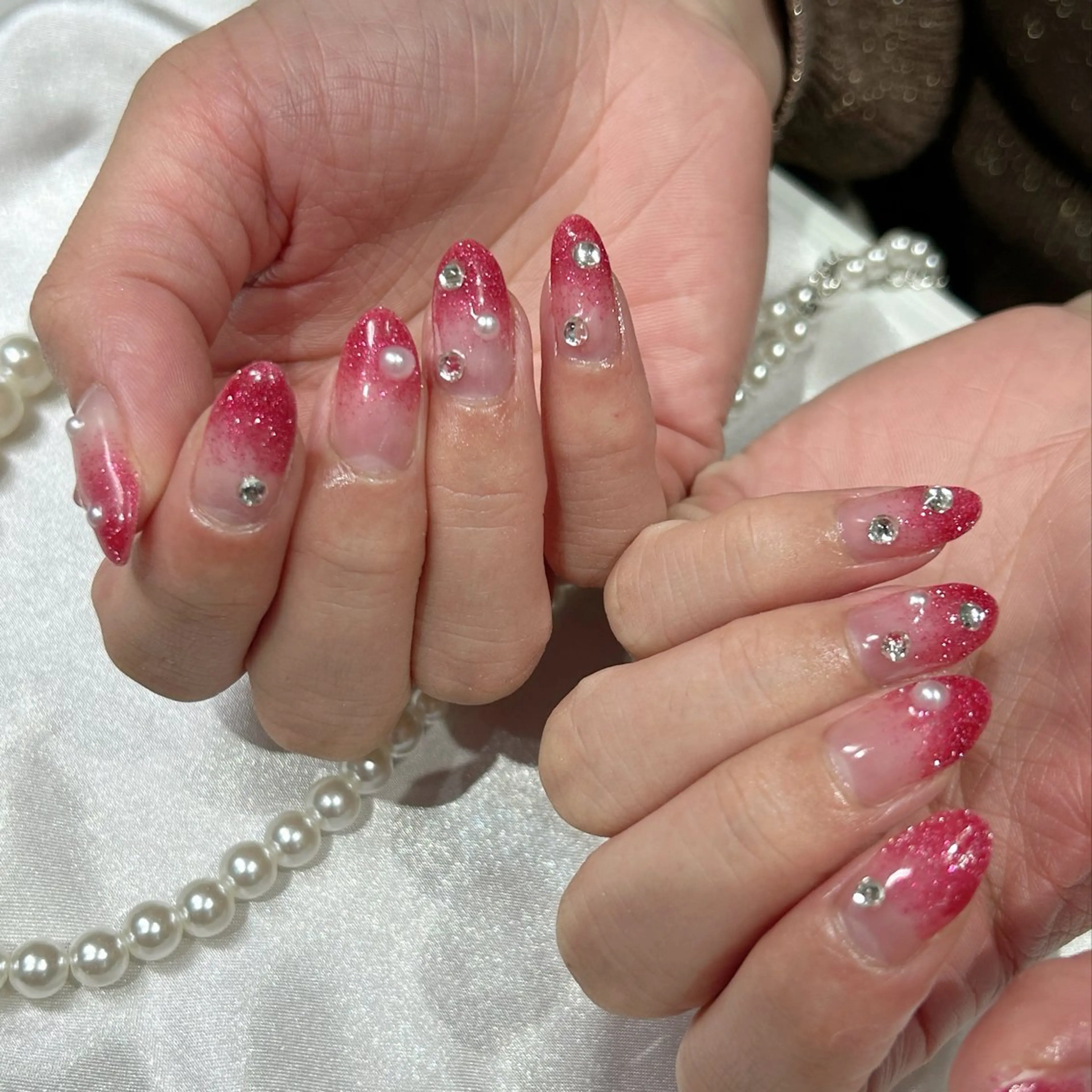 ネイル フラッシュネイル グラデーション はあとねいる筑紫口店 Hitomiのネイルデザイン