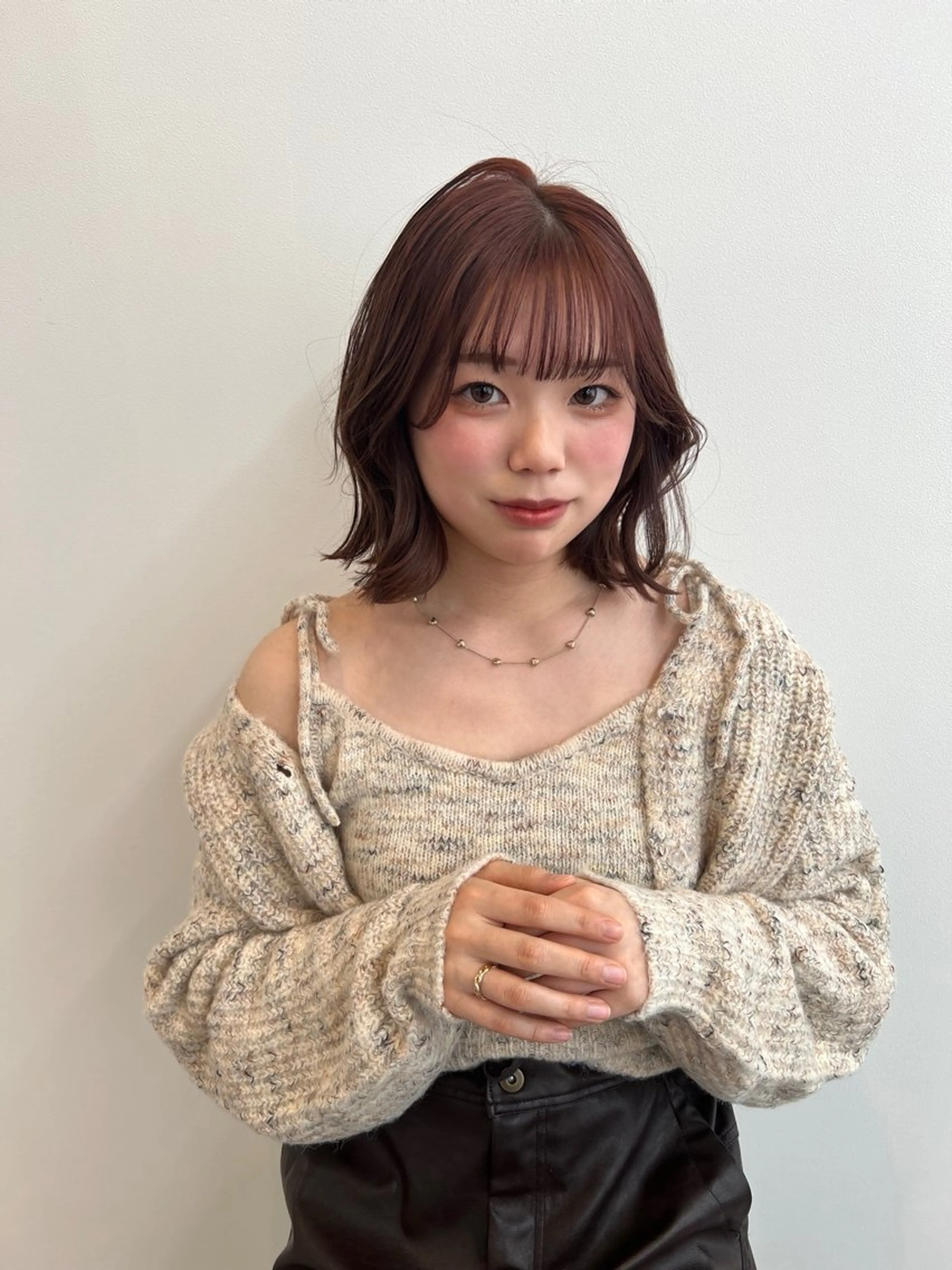 ショート カラー ヘアアレンジ ブラウンカラー ラベンダーカラー ラベンダーブラウン 中原 なおこのヘアスタイル