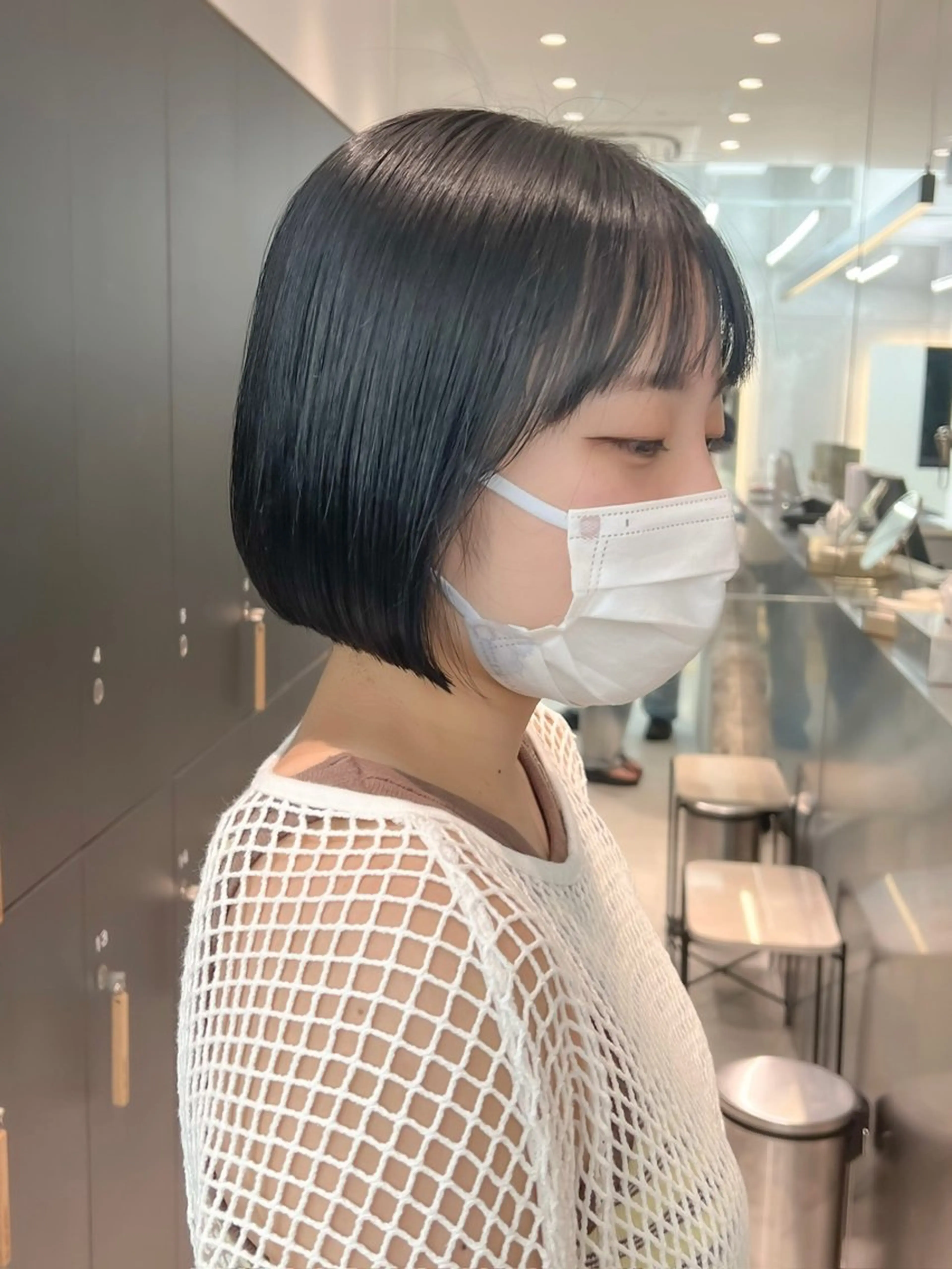 ミディアム カット ヘアカラー トリートメント ボブ/縮毛矯正 髪質改善/もえるのヘアスタイル