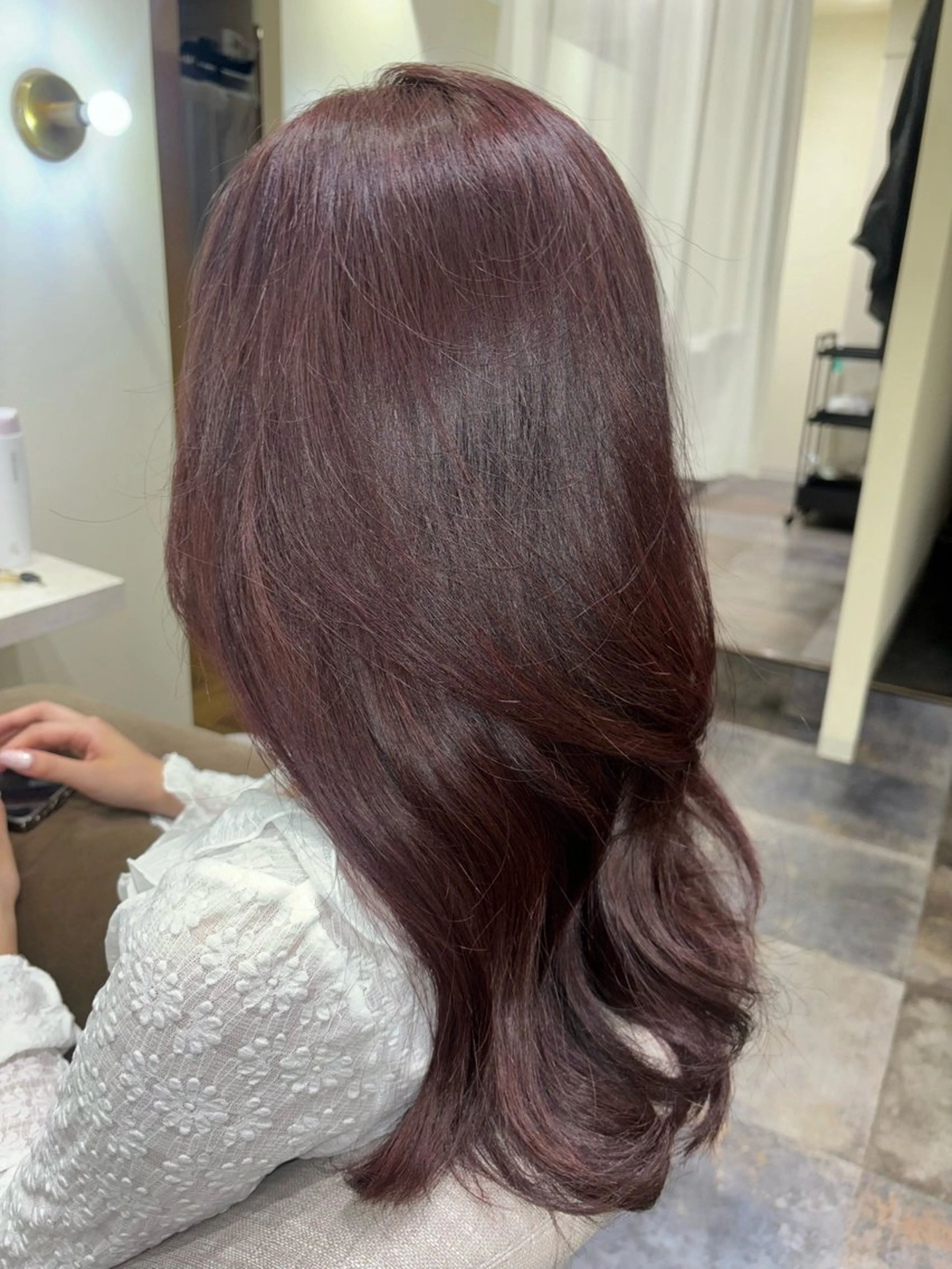 ロング カラー 猪妻 采蘭のヘアスタイル