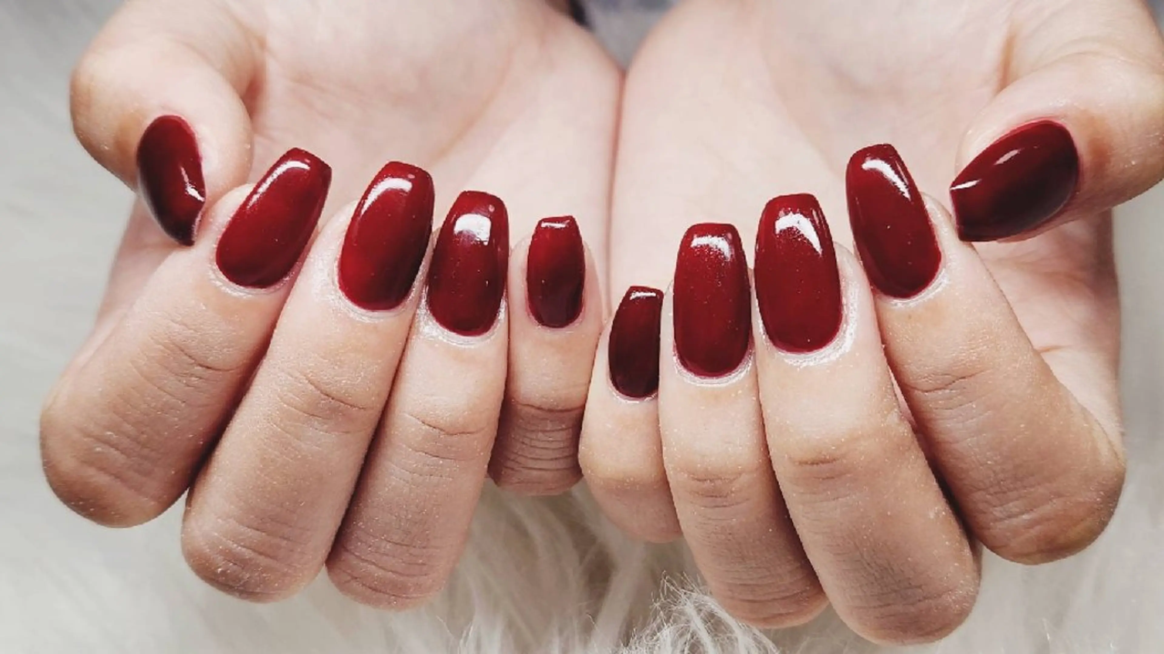 ネイル ボルドー ワンカラーネイル T's nailのネイルデザイン