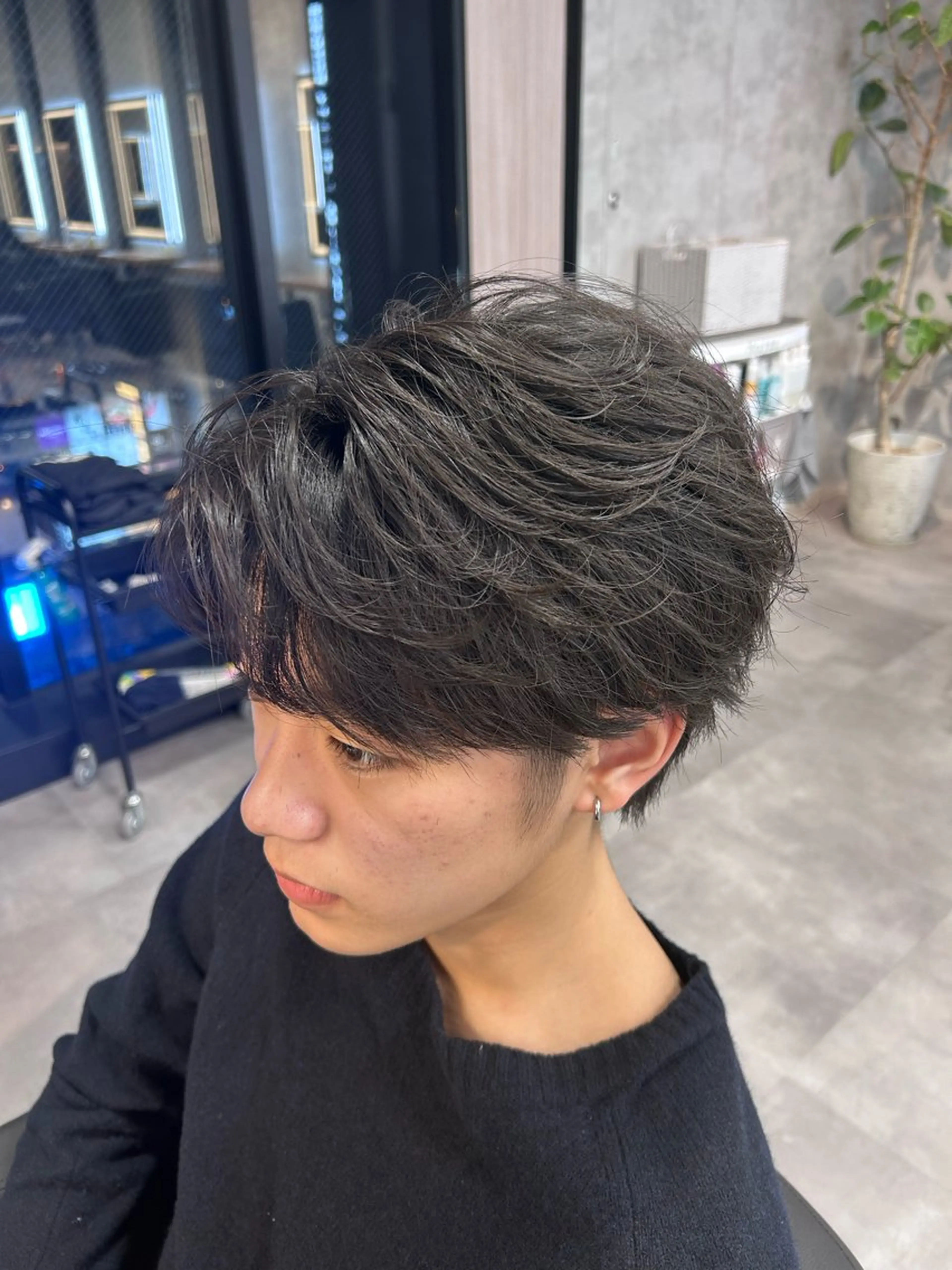 ショート カラー メンズ カット パーマ メンズ特化 👑YUTAのヘアスタイル