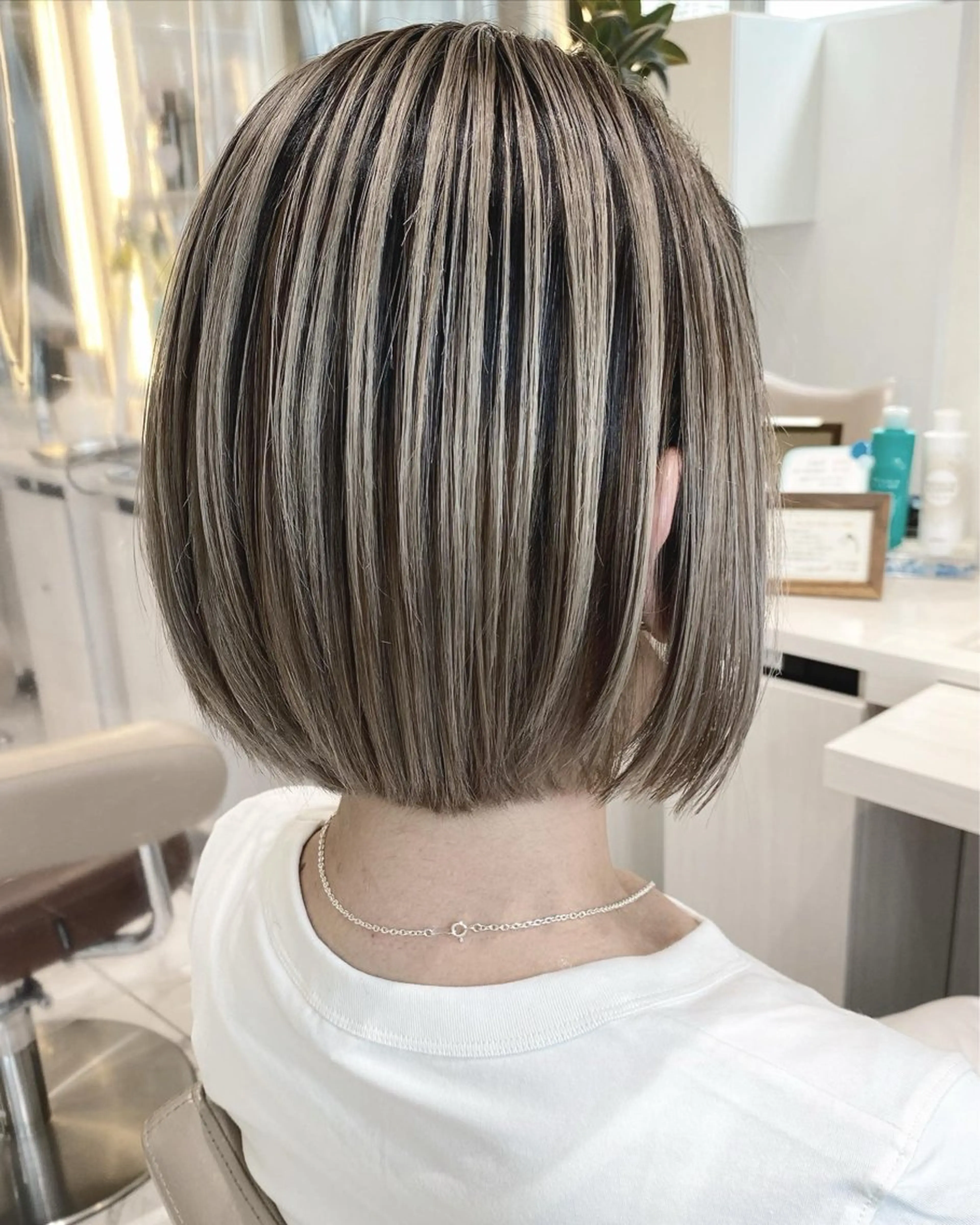 ショート カラー ヘアカラー トリートメント 大宮/バレイヤージュ 髪質改善/澤田隆誠のヘアスタイル