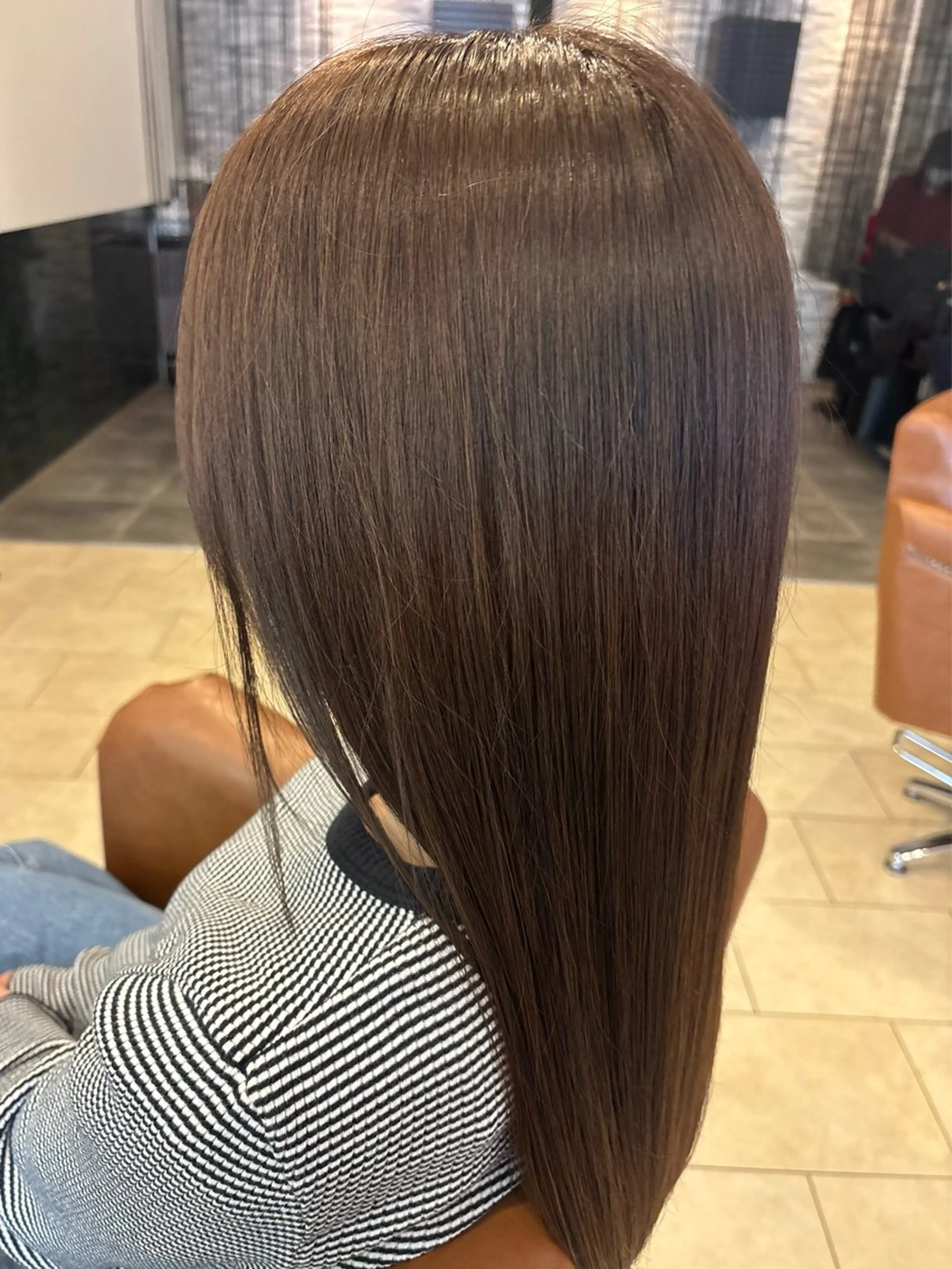 ロング カラー ブラウンカラー くすみブラウン ヘアカラー 沖本 あやののヘアスタイル