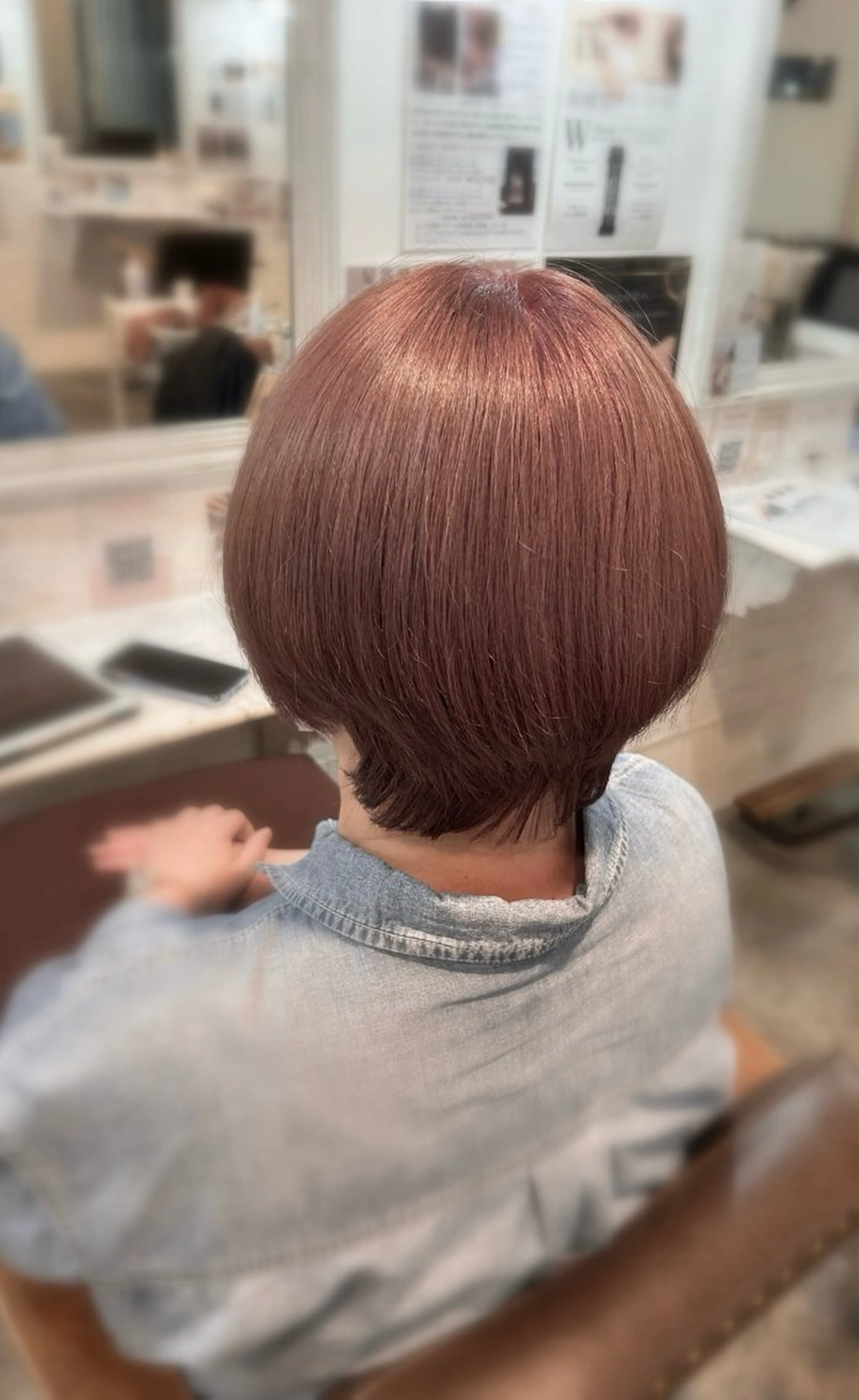 カラー 透明感カラー ピンクカラー 中島 花彩のヘアスタイル