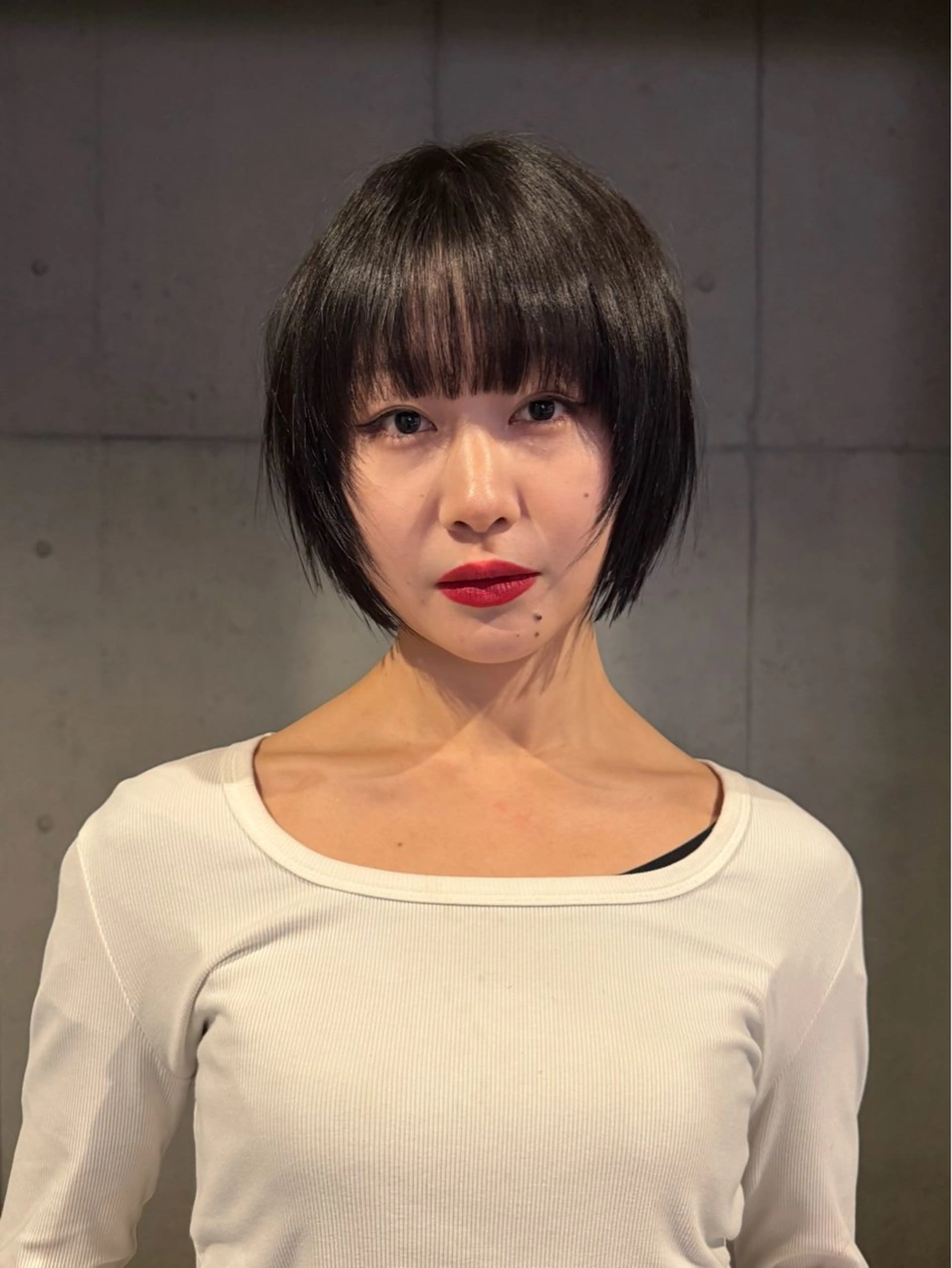 ショート カラー ボブレイヤー ボブ 顔まわりレイヤー レイヤーカット カット ヘアカラー 似合わせウルフ/ レイヤー/山本祐輔のヘアスタイル