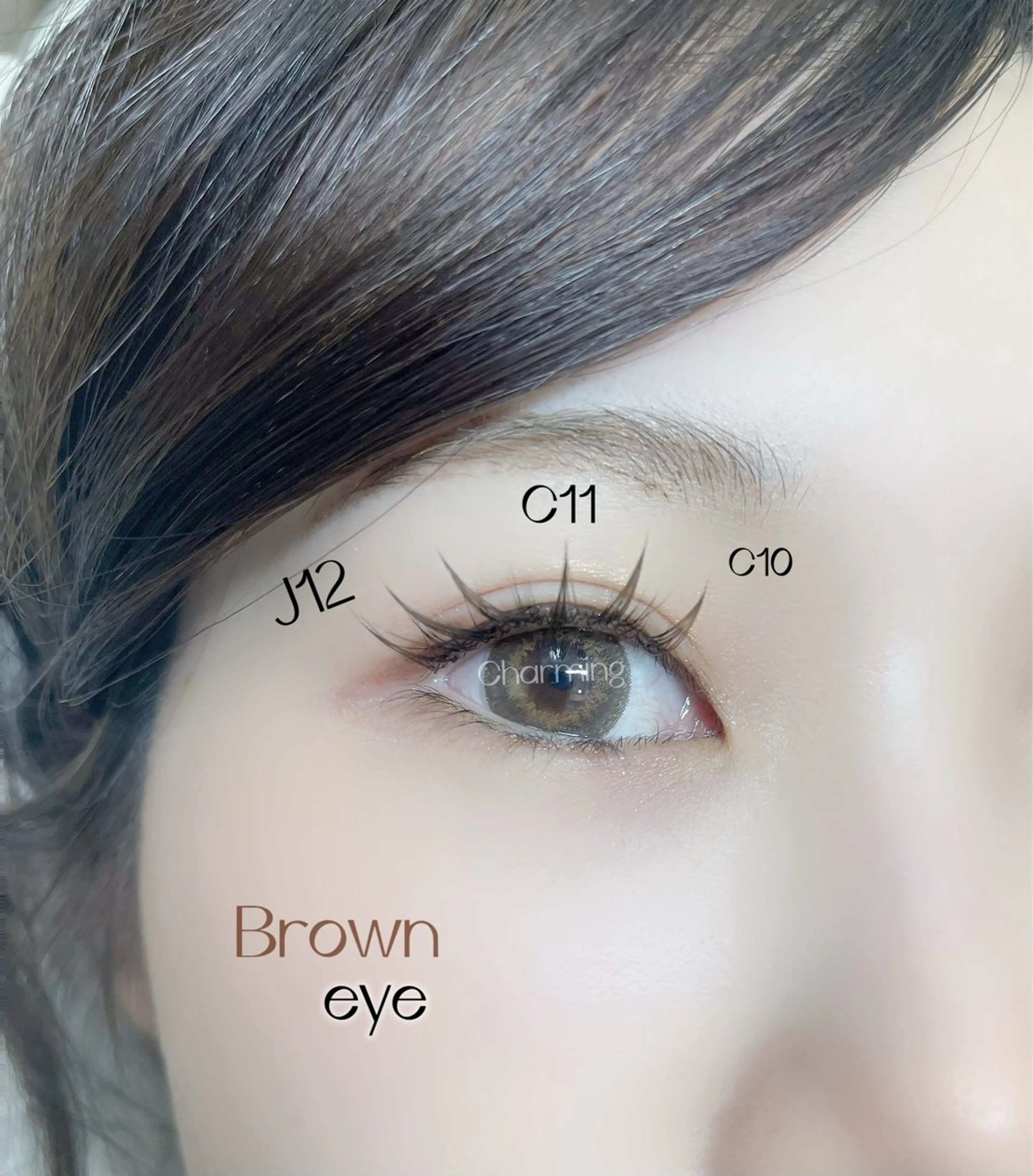 マツエク・マツパ カラーマツエク ナチュラル マツエク Charming❤️ ❤️池袋のマツエク・マツパデザイン