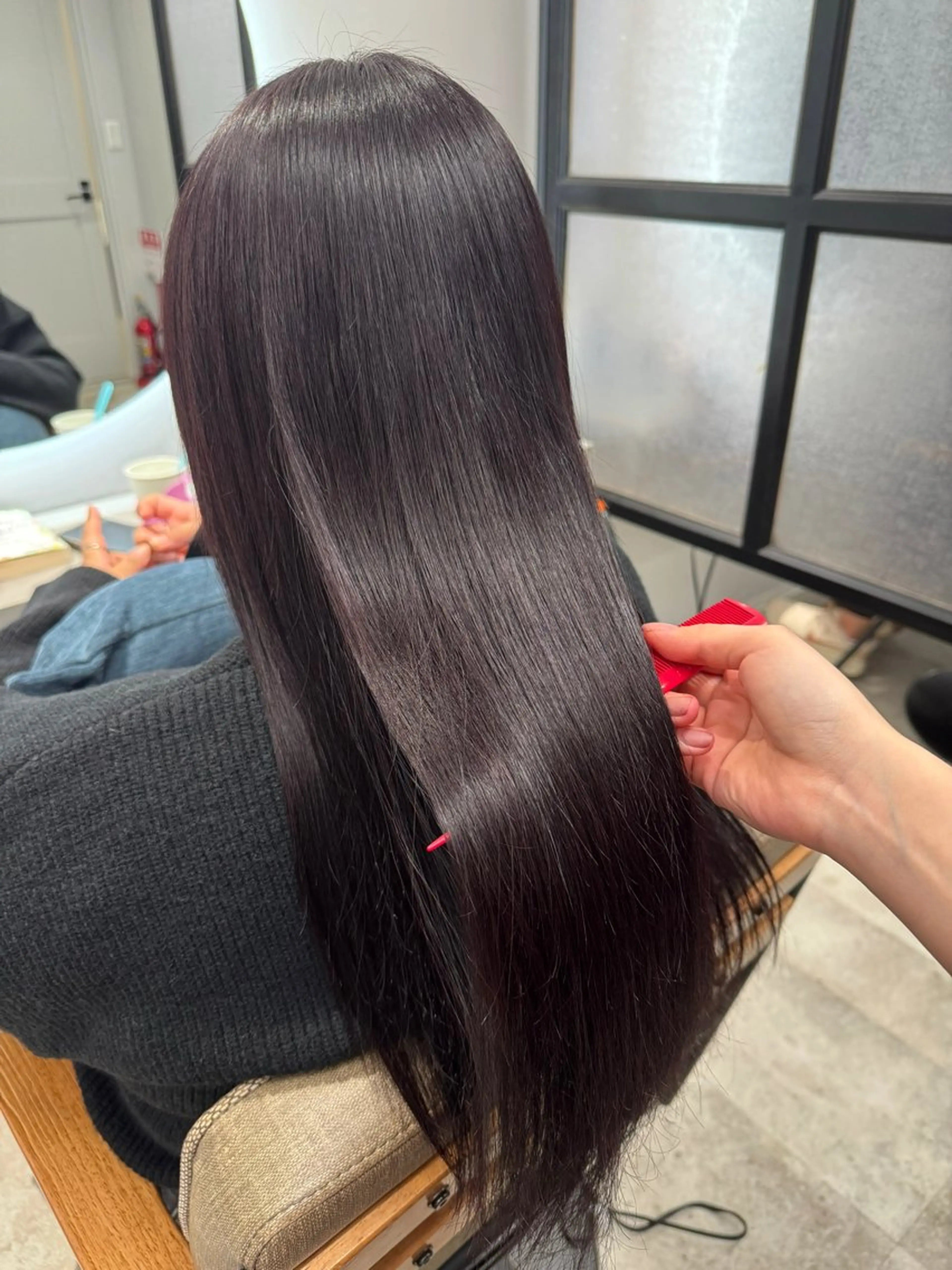 ロング カラー カット 縮毛矯正 トリートメント ハイライト/透明感 カラー🏝️あんじゅのヘアスタイル