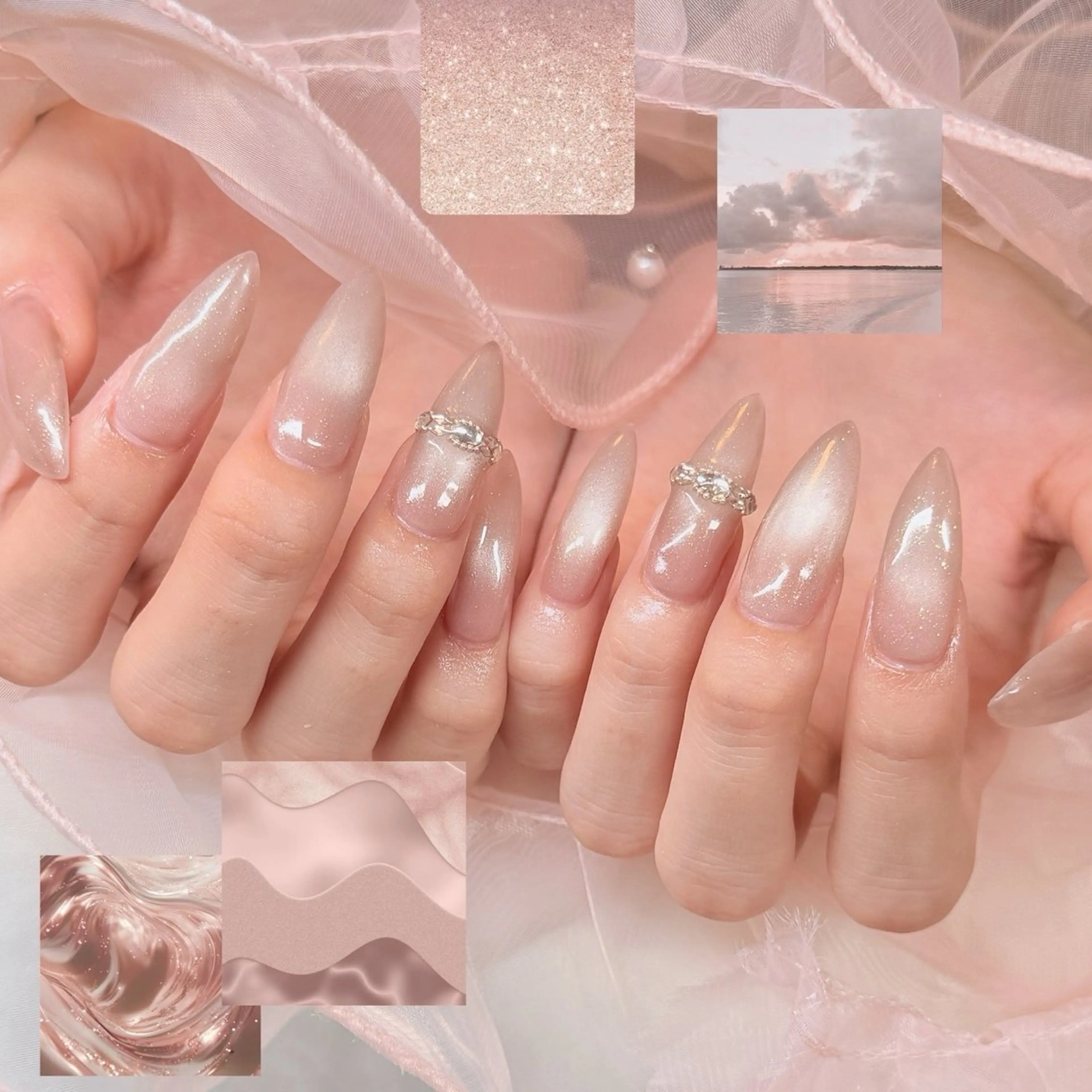 ネイル 長さ出し マグネットネイル MIRA NAILROOM SALON所属・MIRA NAILROOMのネイルデザイン