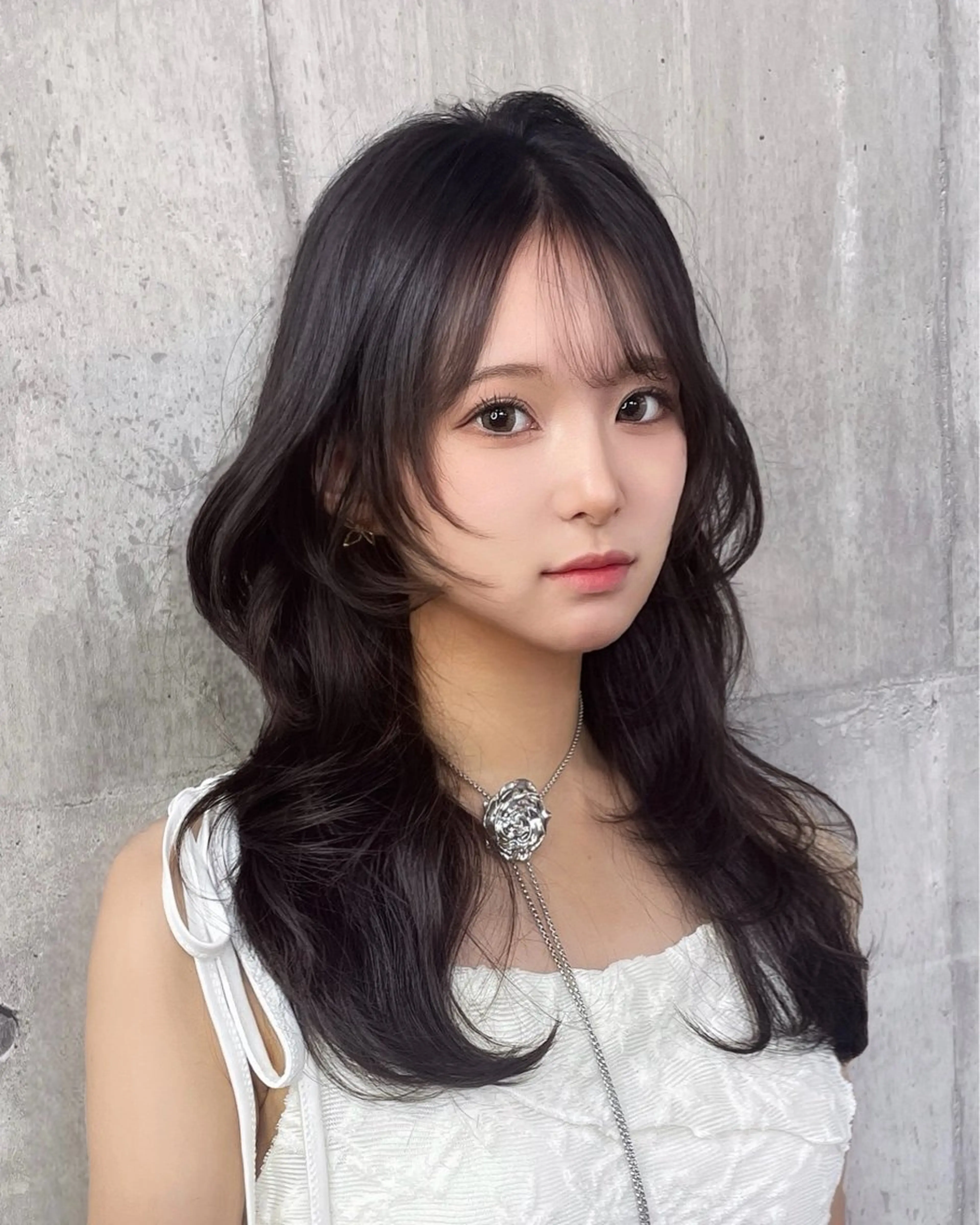 ロング カラー カット ヘアカラー トリートメント Ryoichi⛓️ 韓国ヘア/ハイトーンのヘアスタイル