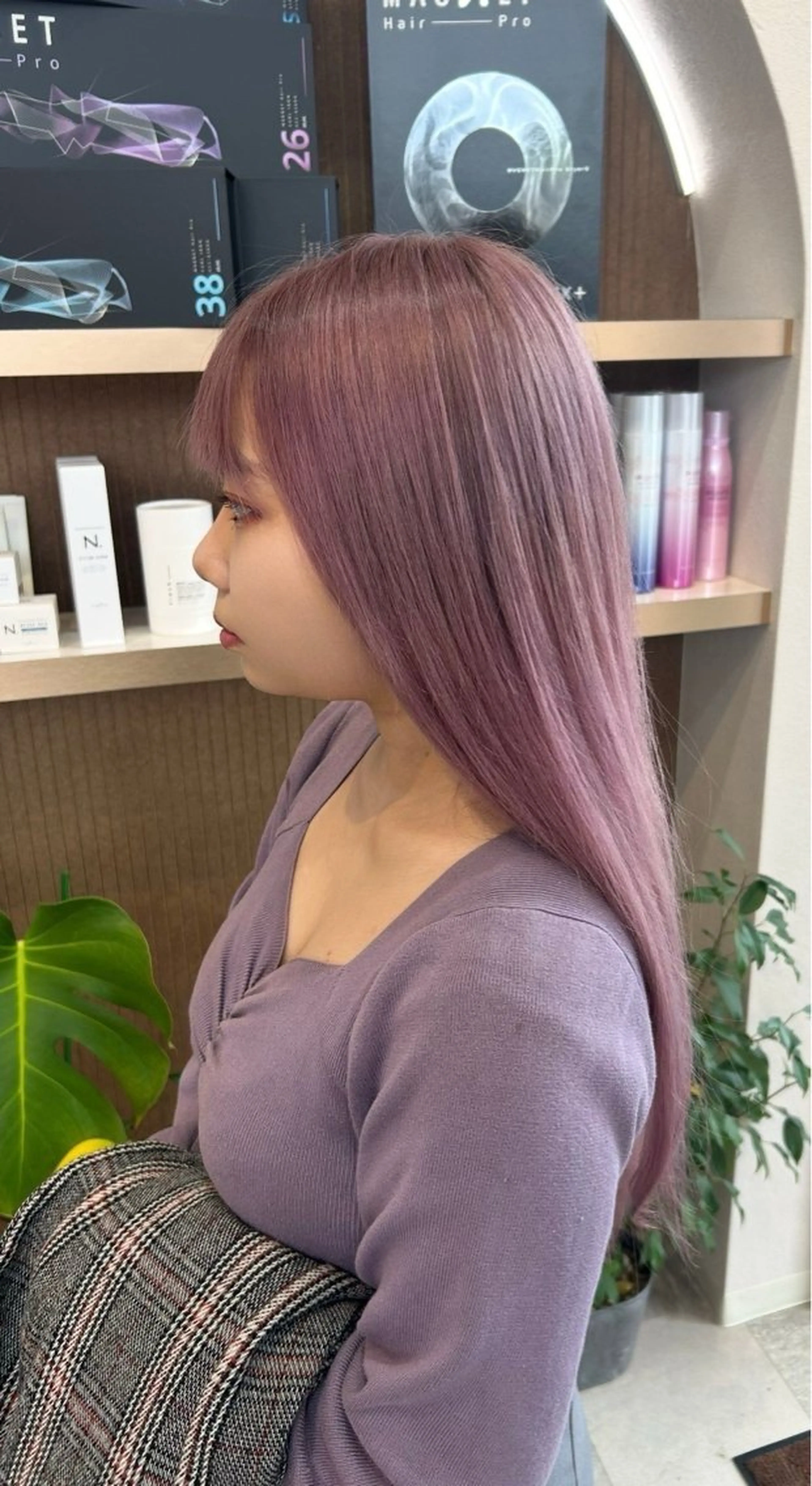 ロング パープルカラー roan宗像店 HIROMIのヘアスタイル