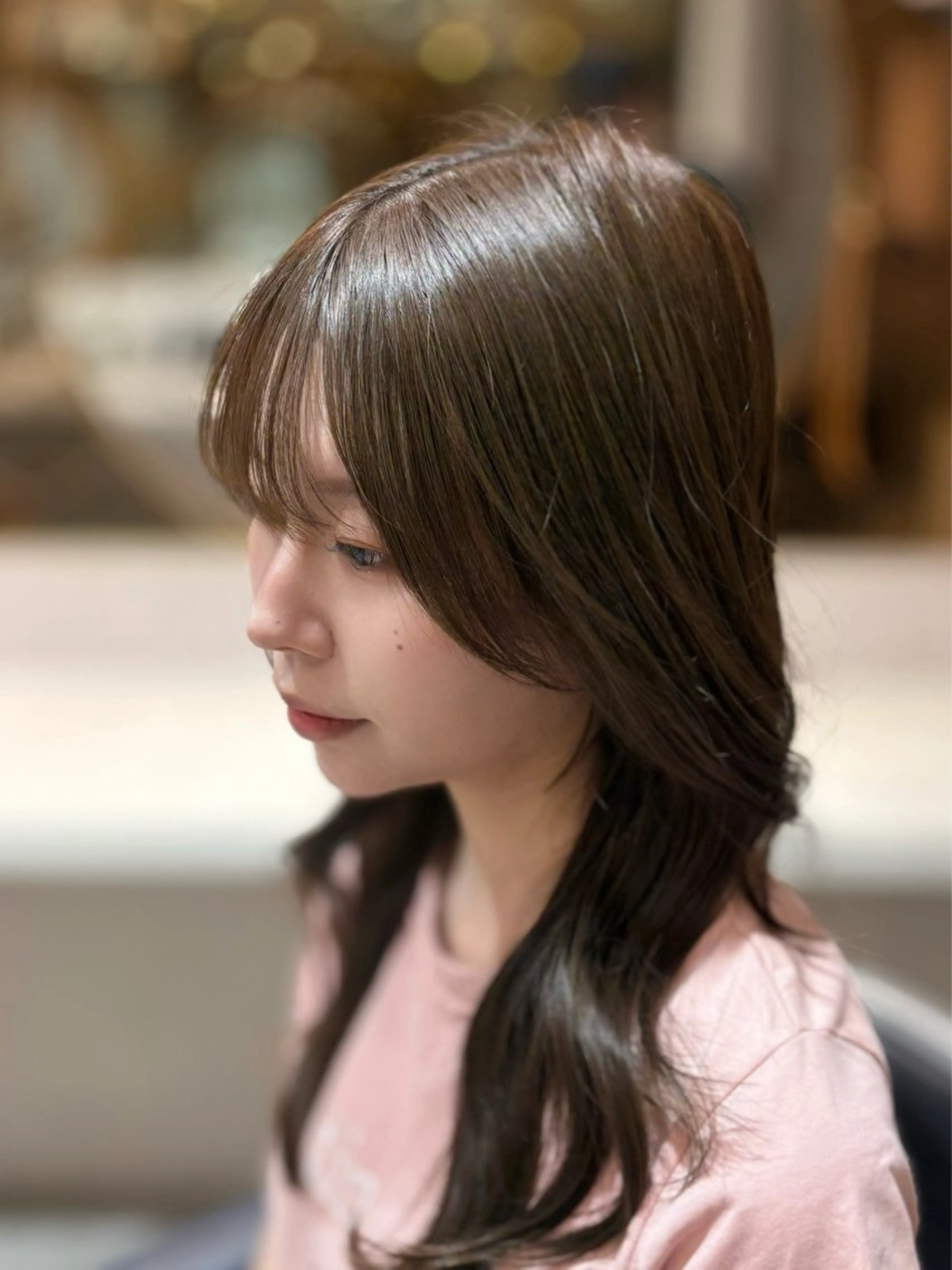 ロング カラー パーマ ヘアアレンジ メンズ カット ヘアカラー トリートメント 新宿/小顔レイヤー/ 顔まわり/西慶太朗のヘアスタイル